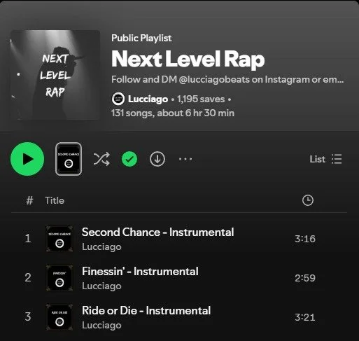 New placement from @lucciagobeats.
&ldquo;Up 2k You&rdquo; is now featured on Next Level Rap &mdash; a sharp lane for rising independent artists.

This EP is doing exactly what it&rsquo;s supposed to do.

PalmSid3 Extras out now.
#BFE #PalmSid3Extras