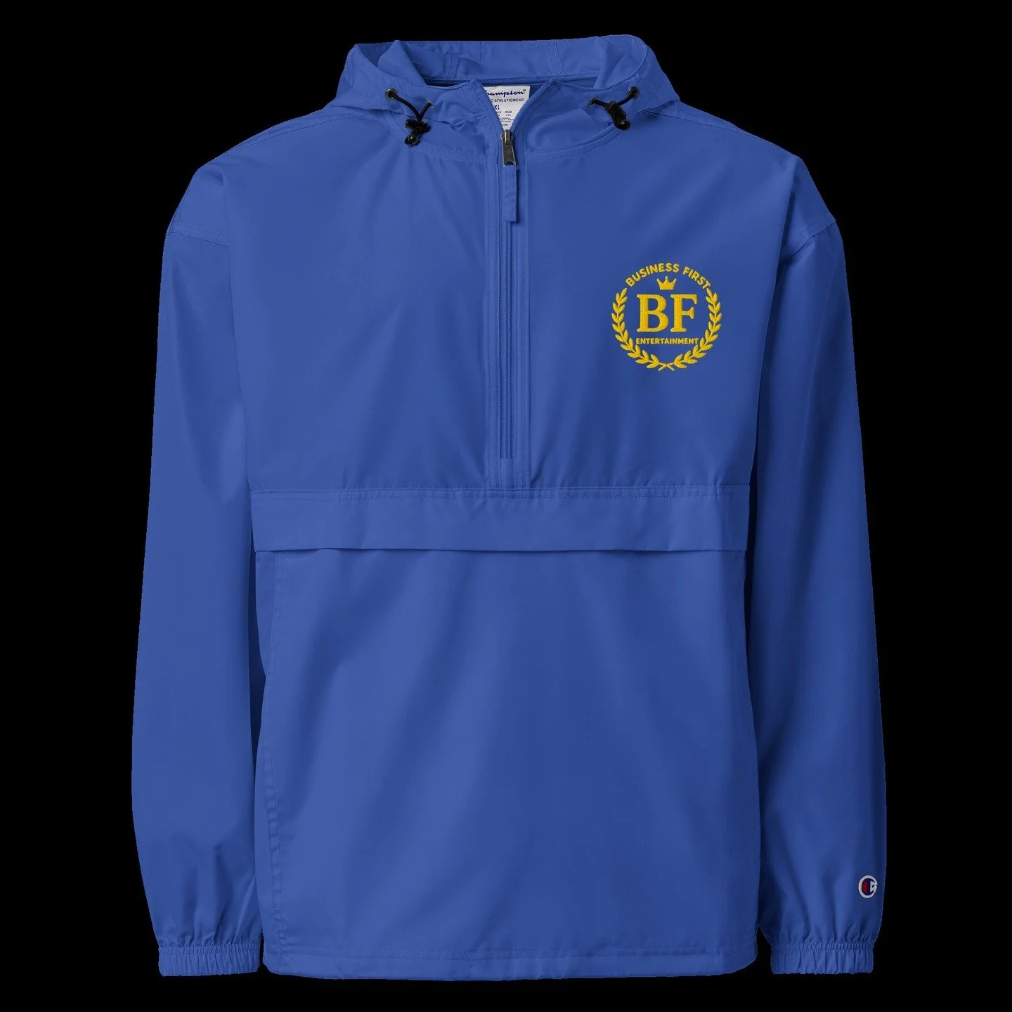 Introducing the BFE Gold Crest Champion Windbreaker.
Built for real weather and real movement &mdash; lightweight, wind-resistant, and finished with the embroidered BF crest for that executive touch. This is everyday grind gear with legacy energy.

A