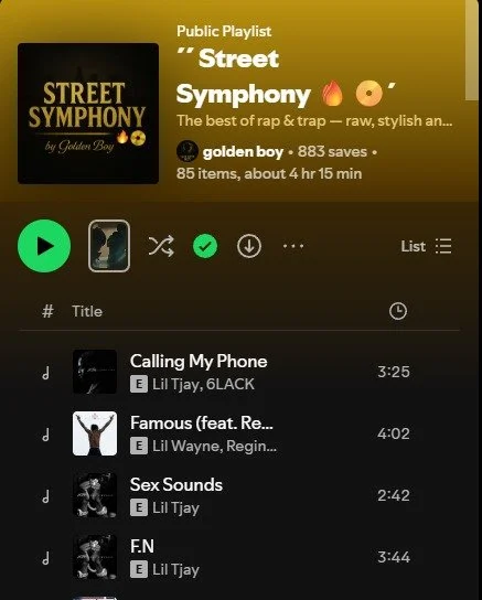 2 Different People&rdquo; just landed on Street Symphony &mdash; a curated rap &amp; trap playlist with real ears behind it. Huge shoutout to Golden Boy for the placement and for tapping in with the BFE movement.

This is how Tn0Jay moves:
&bull; One