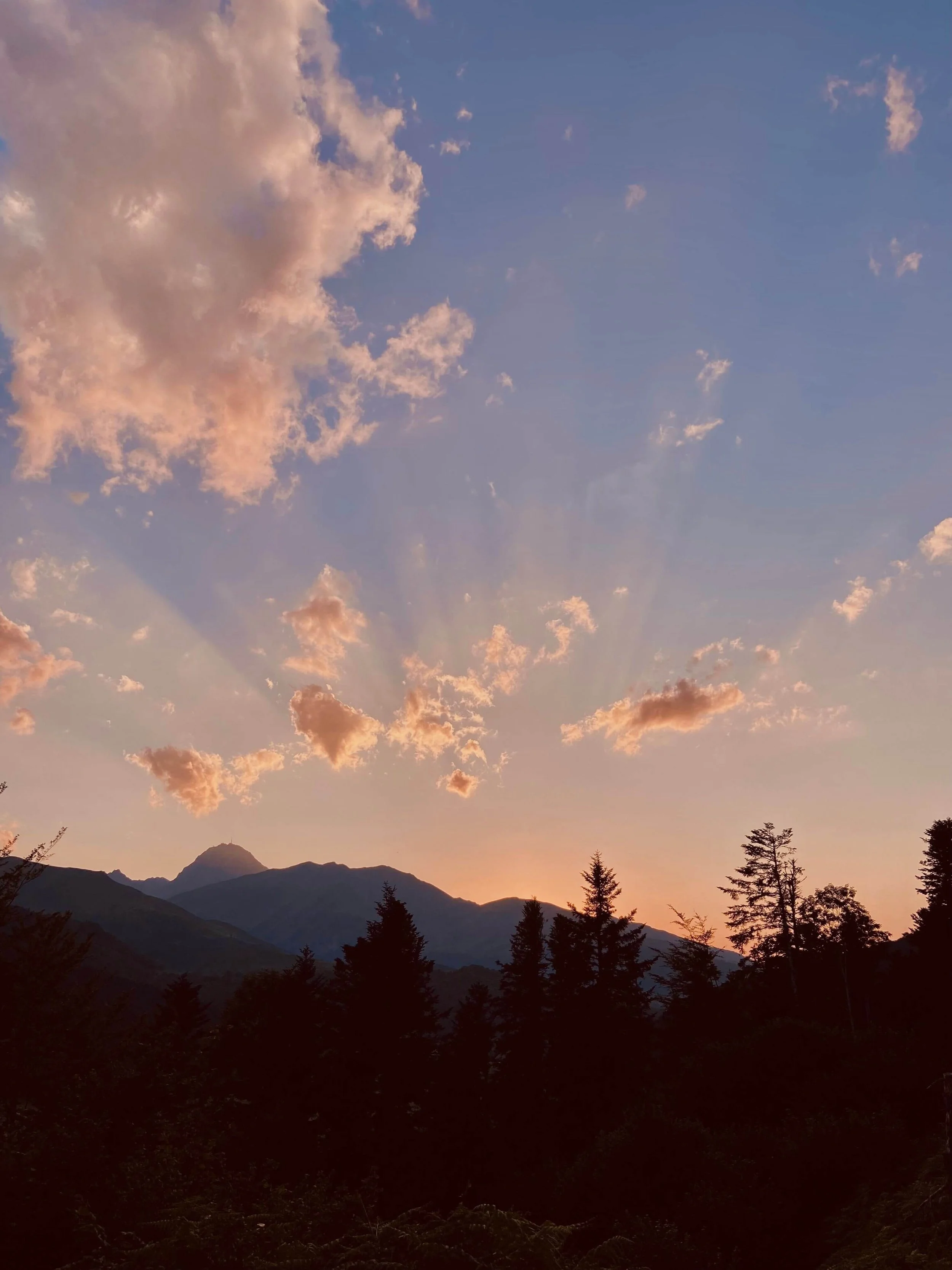A soft sunset glows over a mountain ridge lined with evergreens. Just as light returns, treatment for scrupulosity in Provo, UT brings hope, alongside OCD treatment Salt Lake City residents rely on and an OCD therapist in Orem, UT.