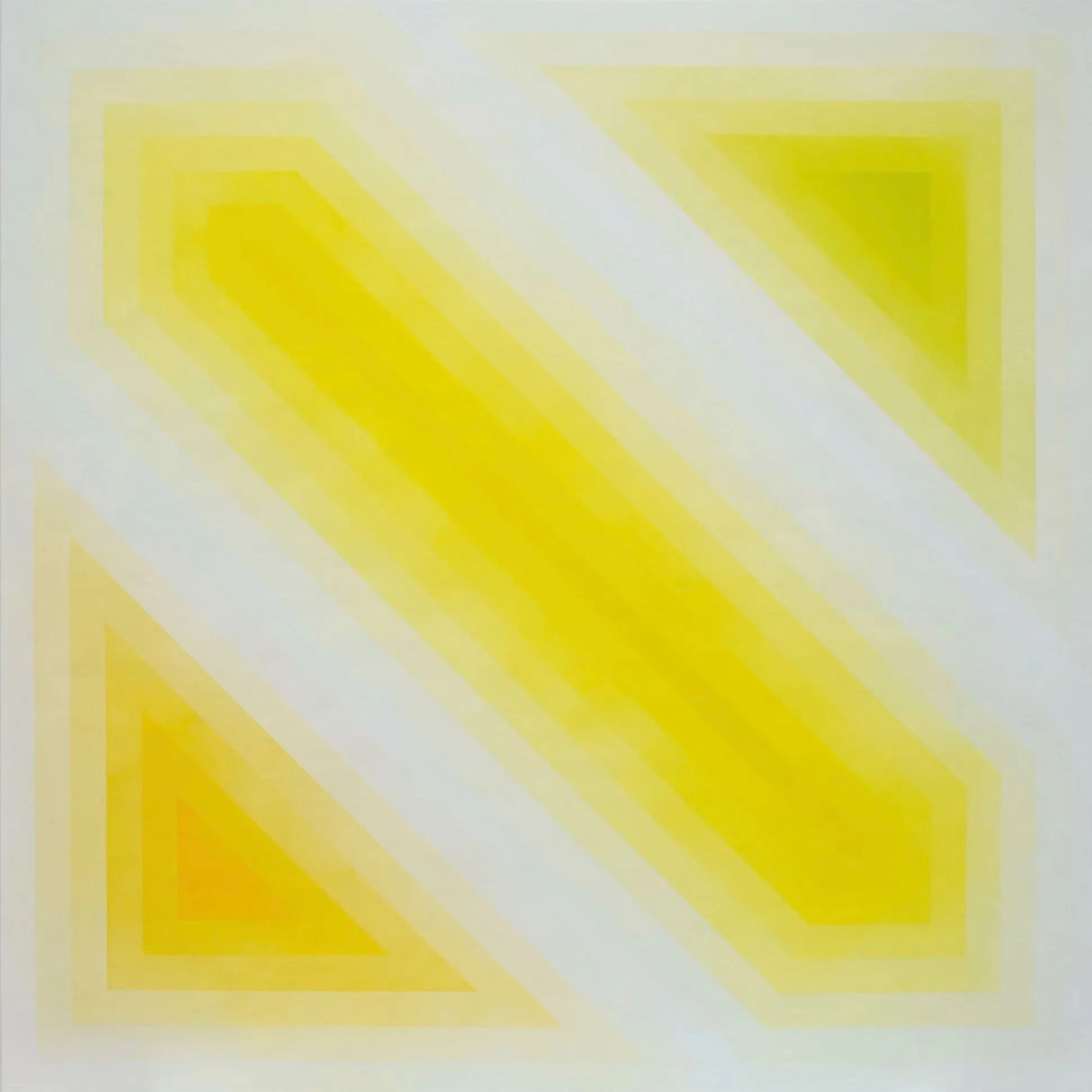 Spectrum – Yellow, 2015-17, Acrylic on aluminum, 60x60 inches
