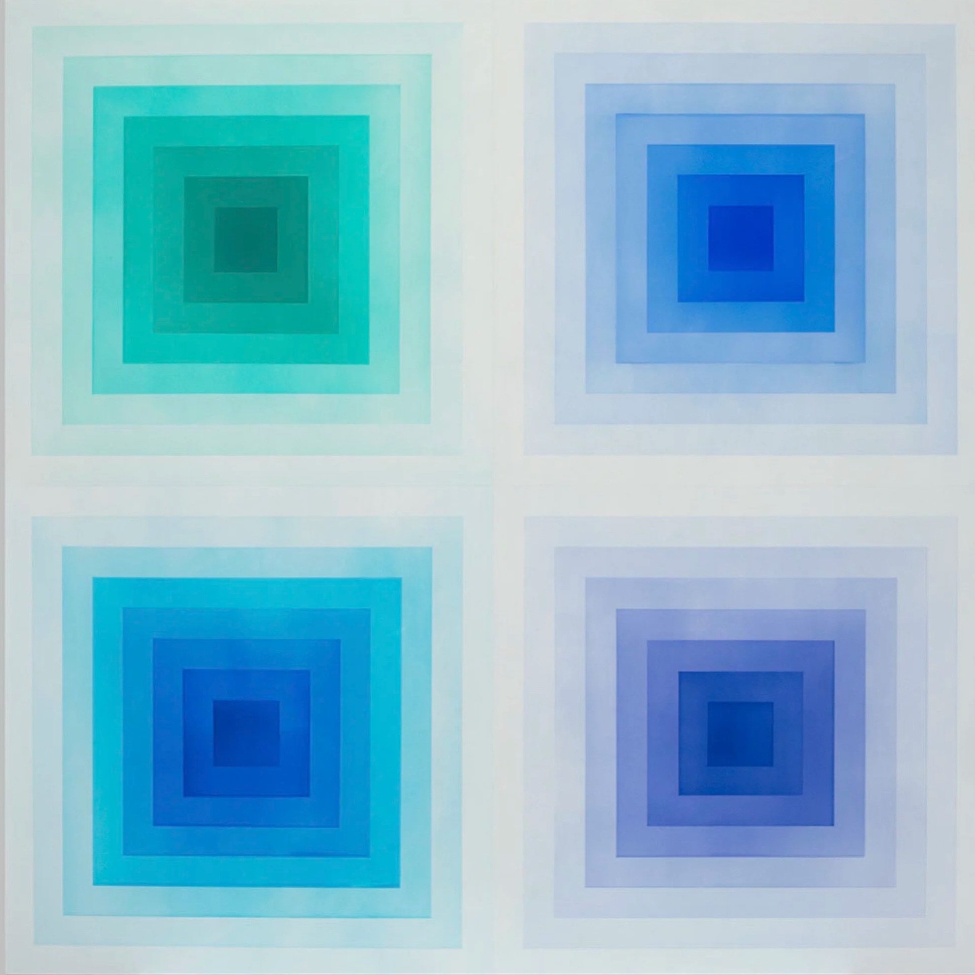 Spectrum – Blue, 2015-17, Acrylic on aluminum, 60x60 inches