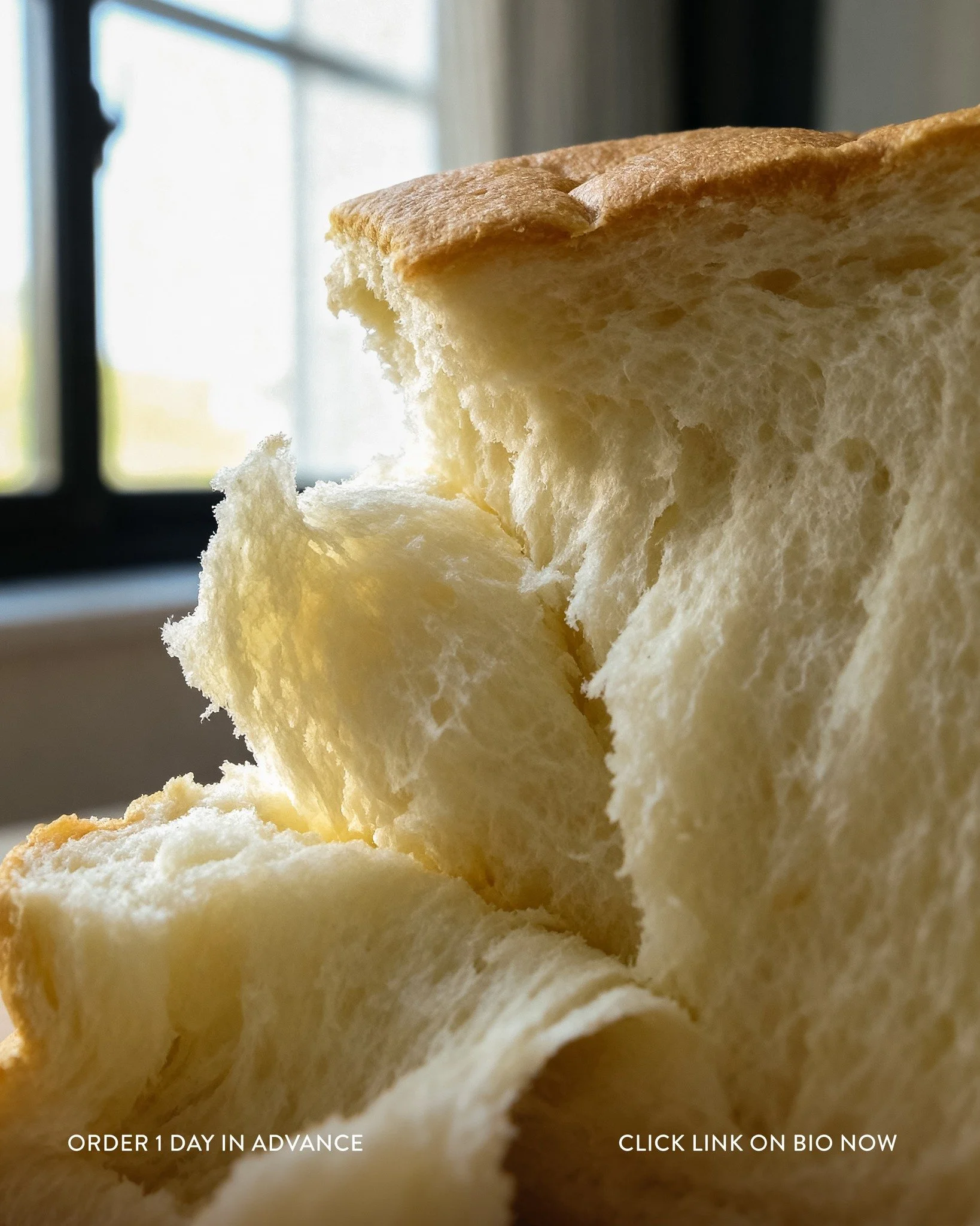 Soft, warm, and freshly baked 🍞✨
This is the kind of bread you just have to tear with your hands, so fluffy it melts away.

Wanna try a loaf? Order now by clicking the link in our bio!