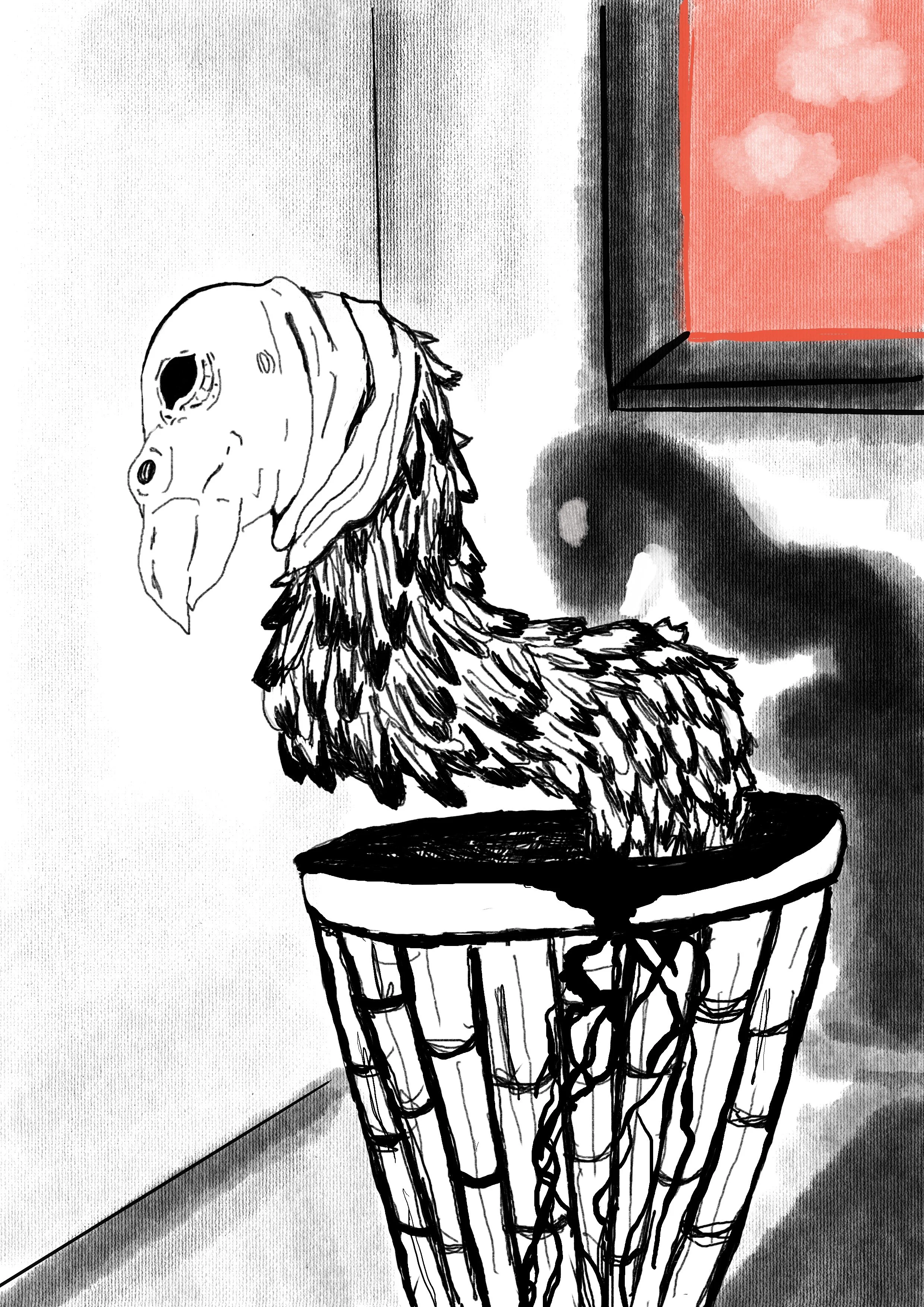 Vulture Basket Print