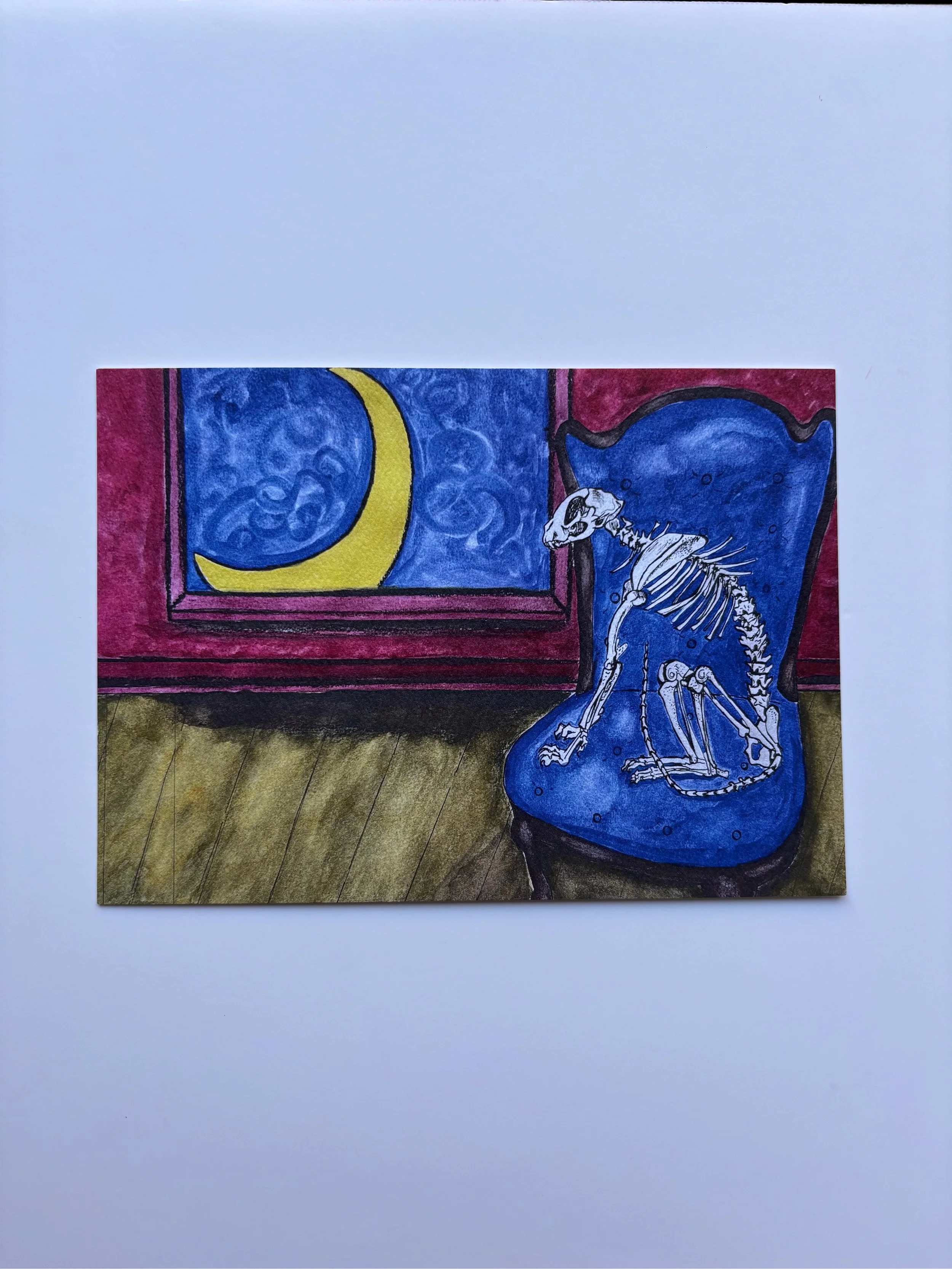Cat Skeleton Print