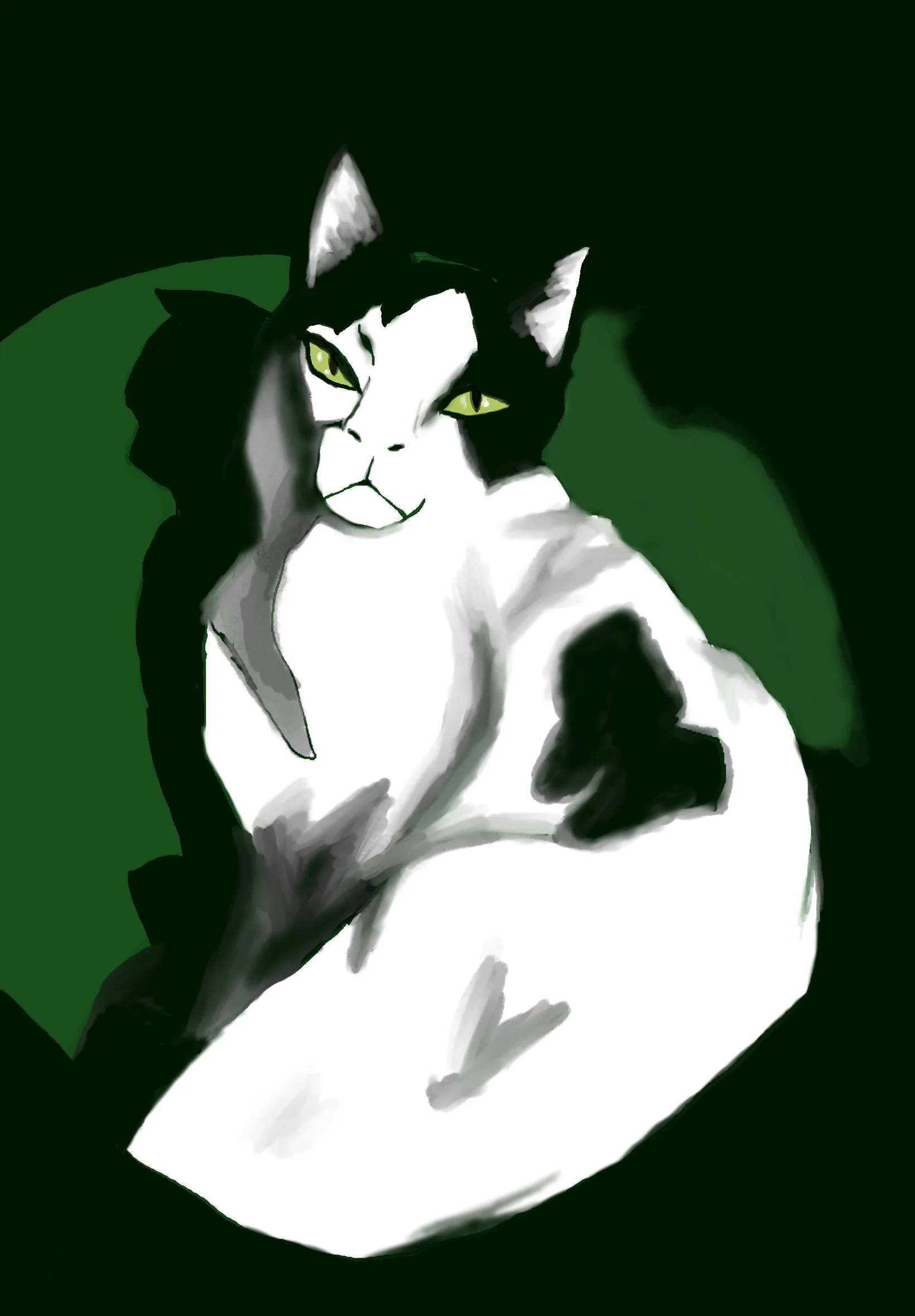 Deco Cat Art Print