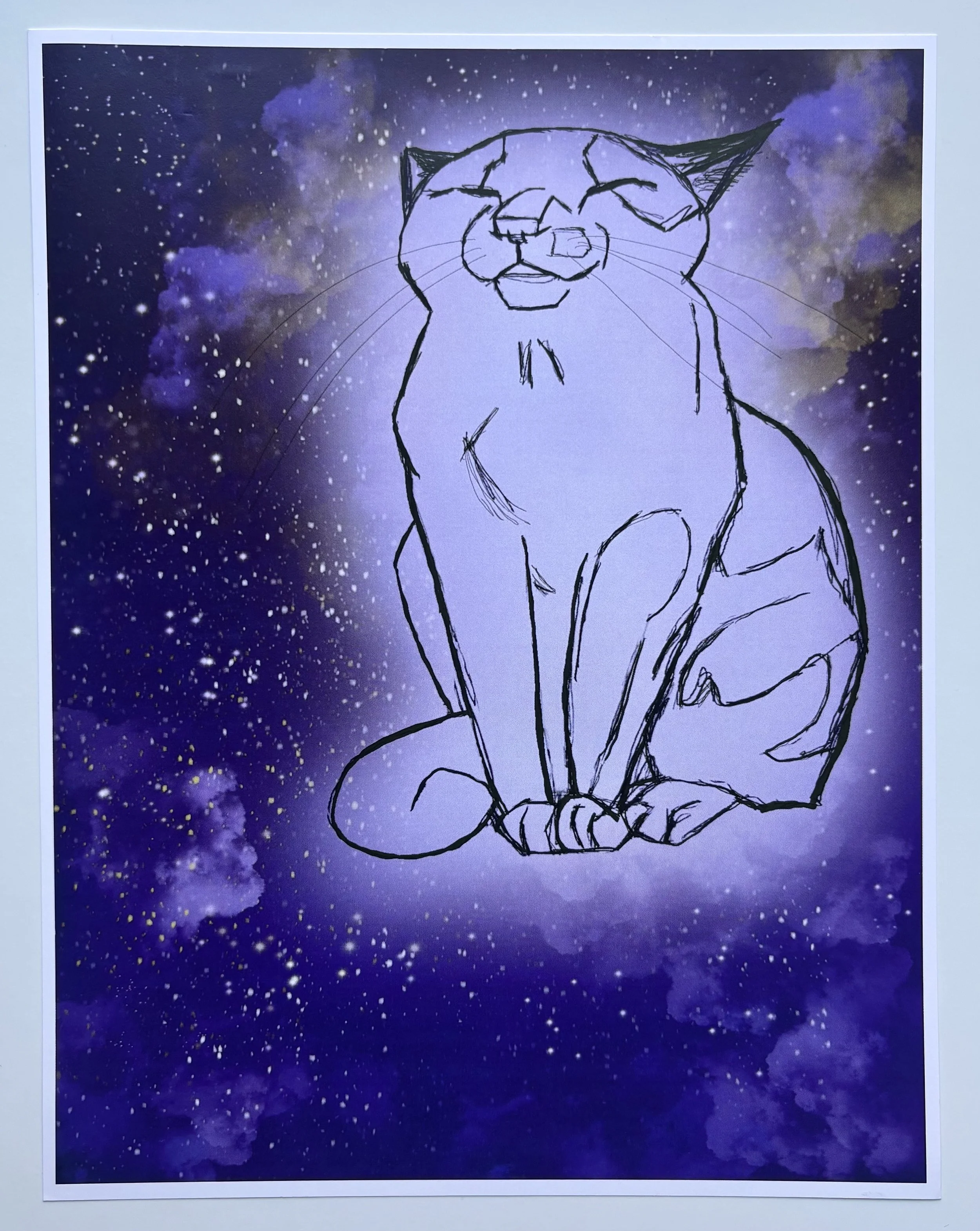 Celestial Cat Art Print