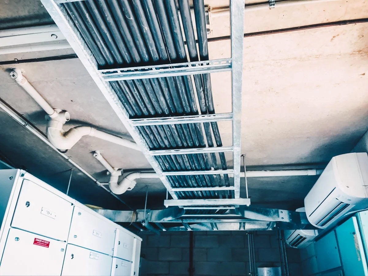 Conduit on celling with live electrical wires inside