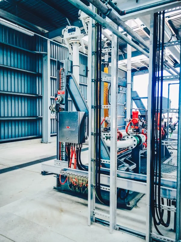 industrial electrical system with a control panel