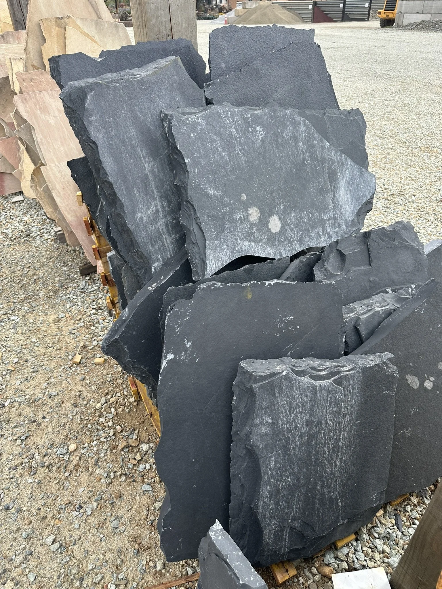 Black Limestone Flagstone sold per LB