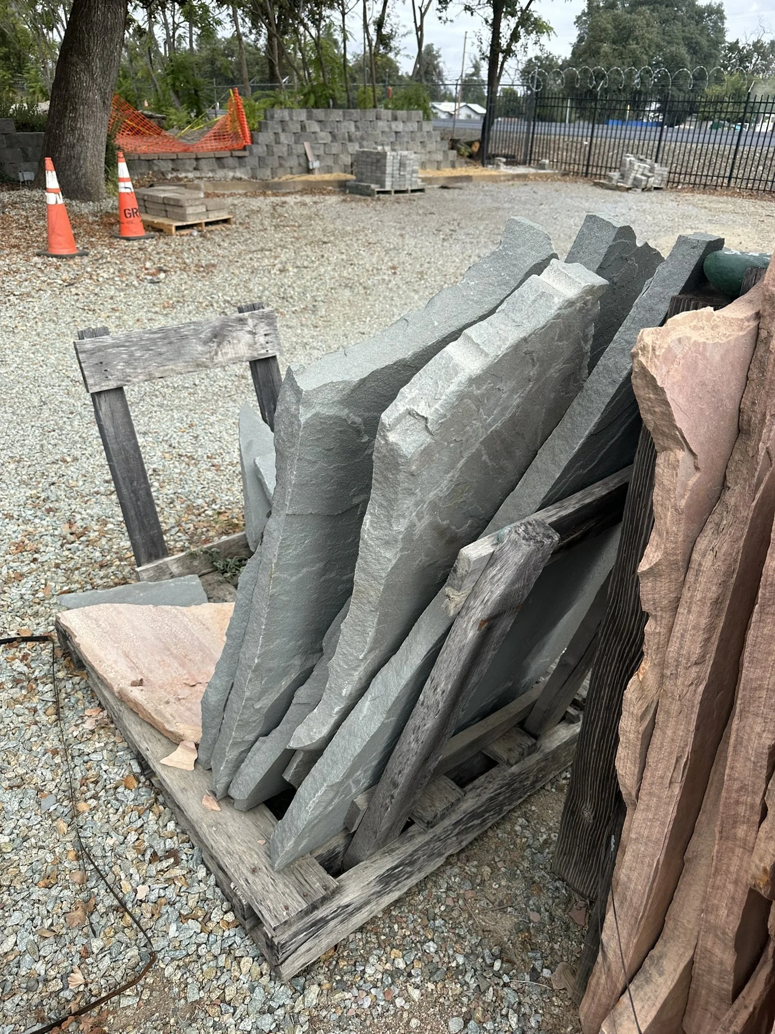 Arizona Sandstone Flagstone "Pennsylvania Blue" Colors sold per LB