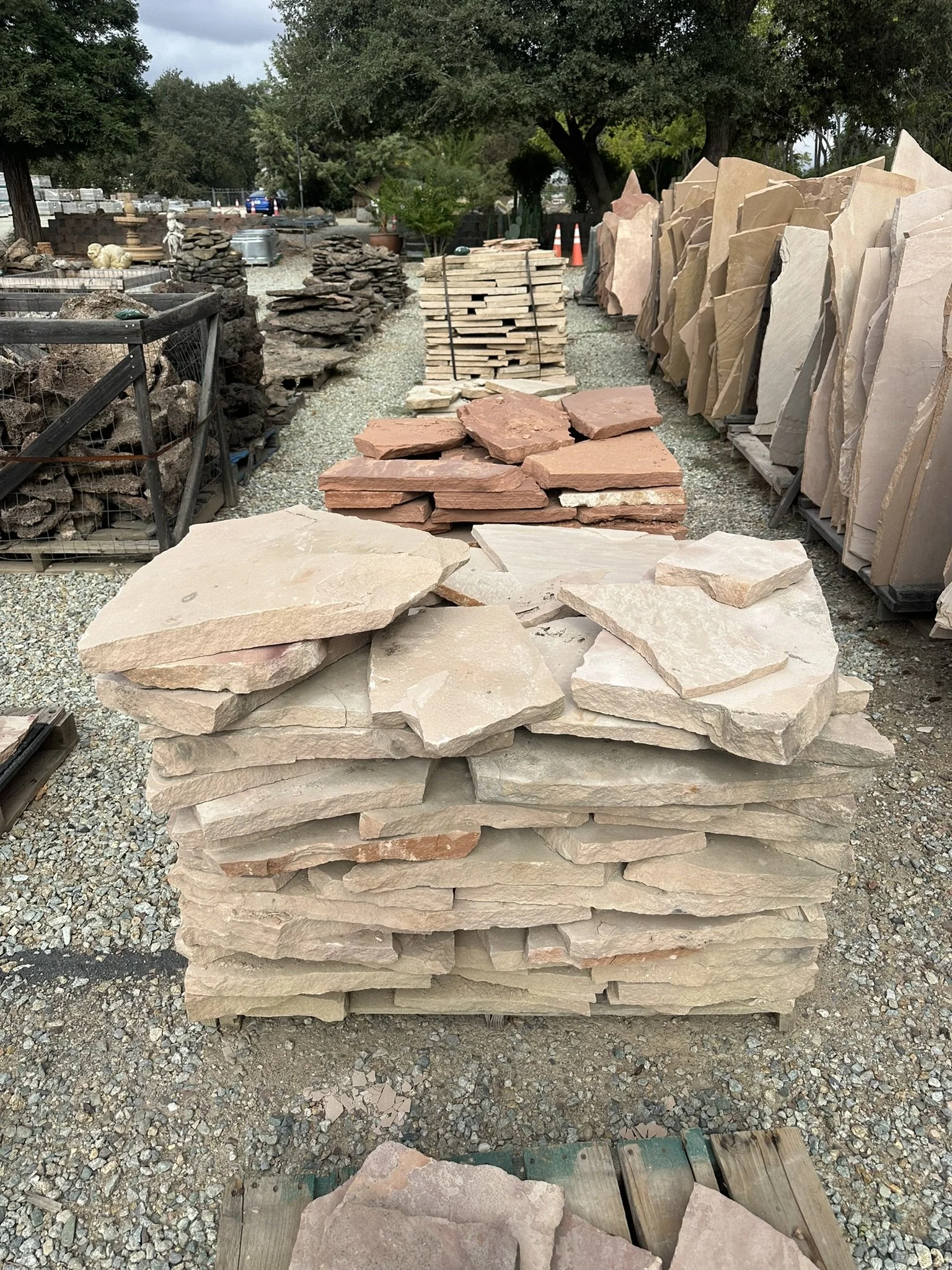 Arizona Sandstone Patio Flagstone White "Sand Oak" Color sold per LB