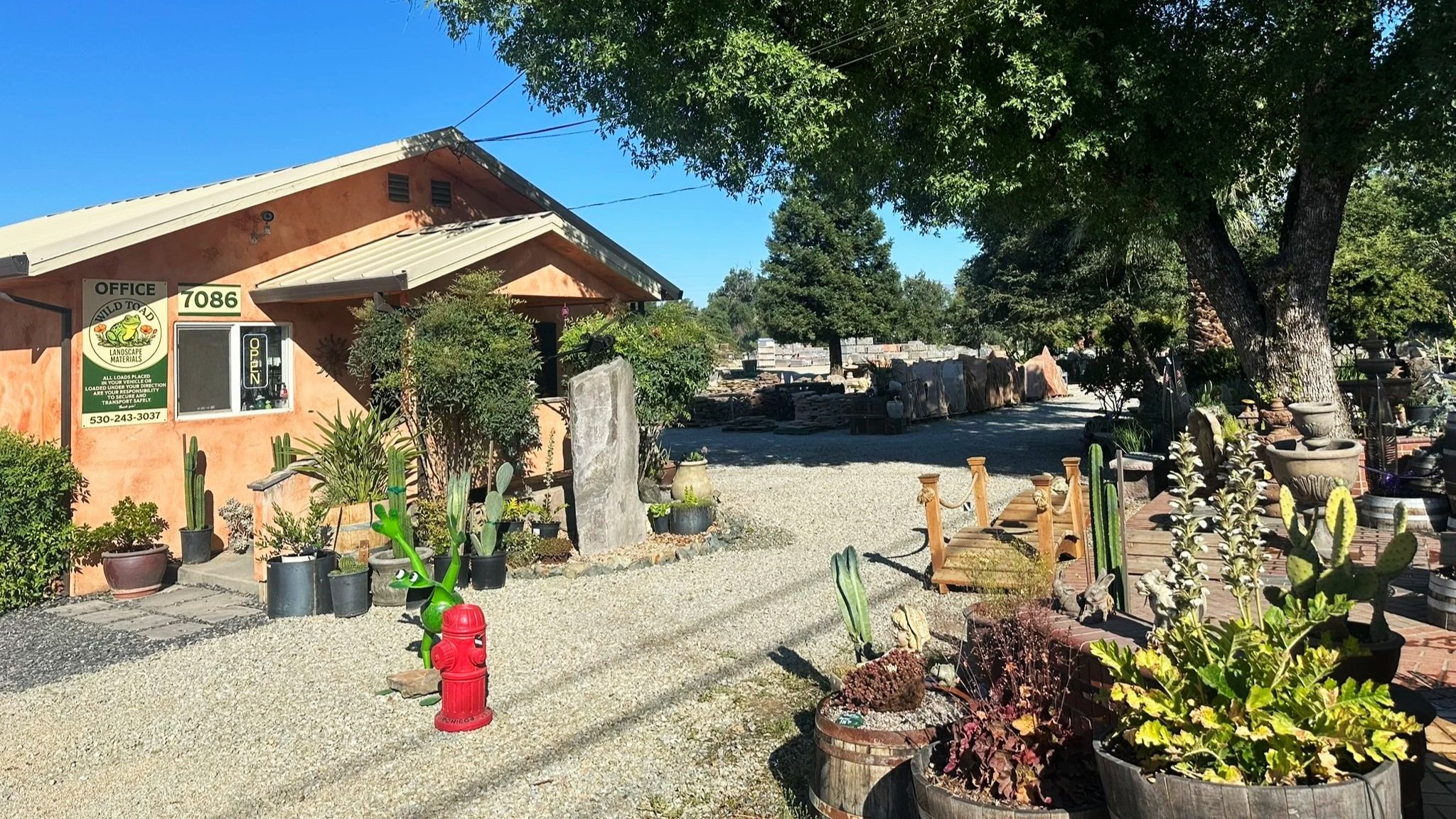 Wild Toad Landscape Materials Welcome Front of Store
