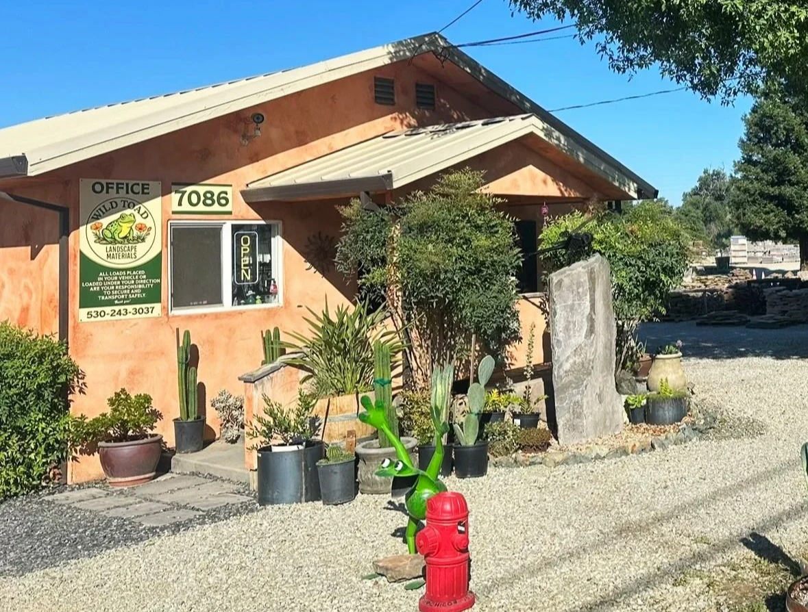 Welcome to Wild Toad Landscape Materials, We are your local landscape materials supply dealer, Bark Mulch Gravel Rock Flagstone pond rock boulders river rock. Fun simple vintage yard ideas. Anderson Ca Redding Ca Shasta County