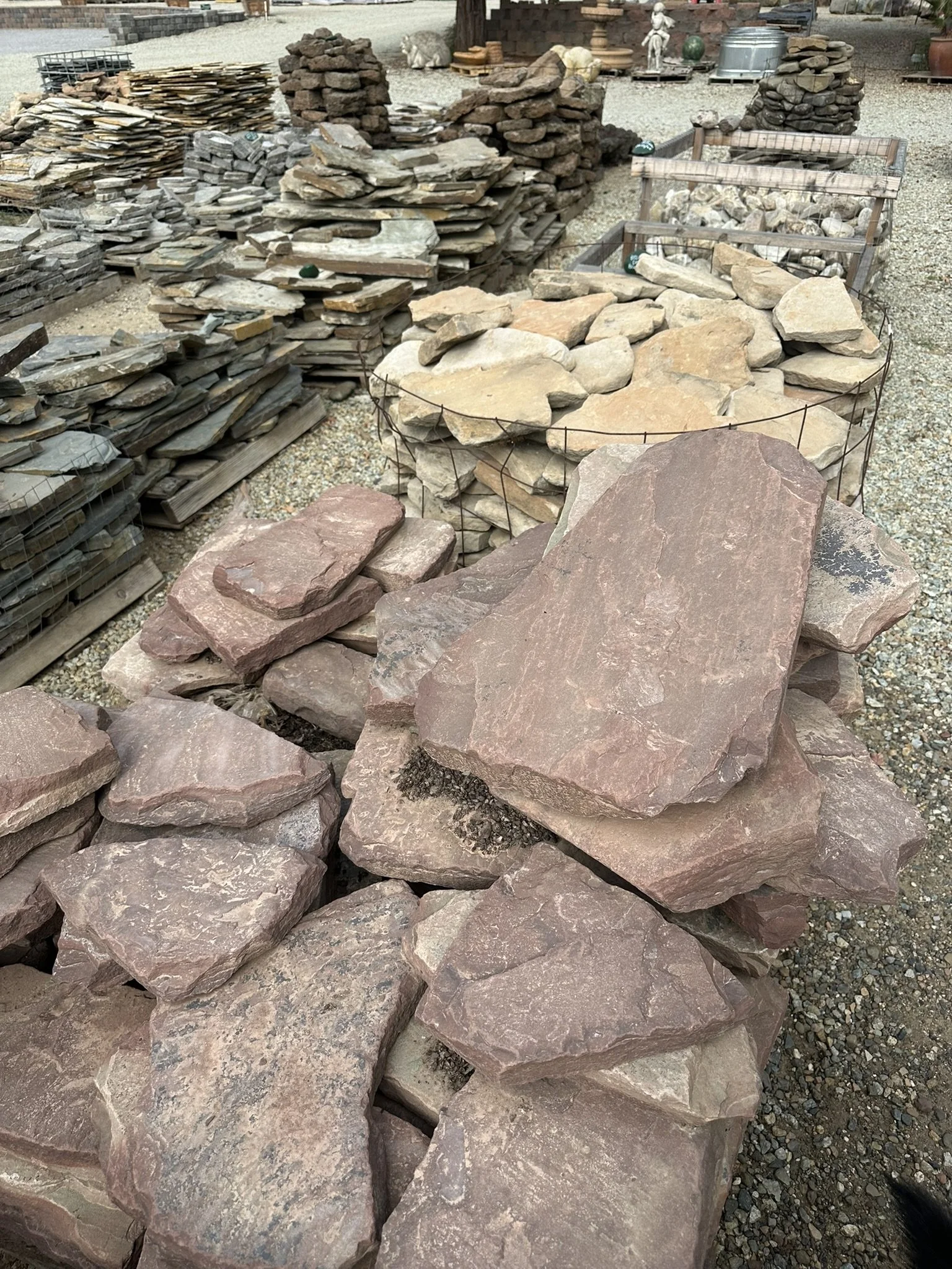 Arizona Sandstone Patio Flagstone  "Chocolate Tumbled" Color sold per LB