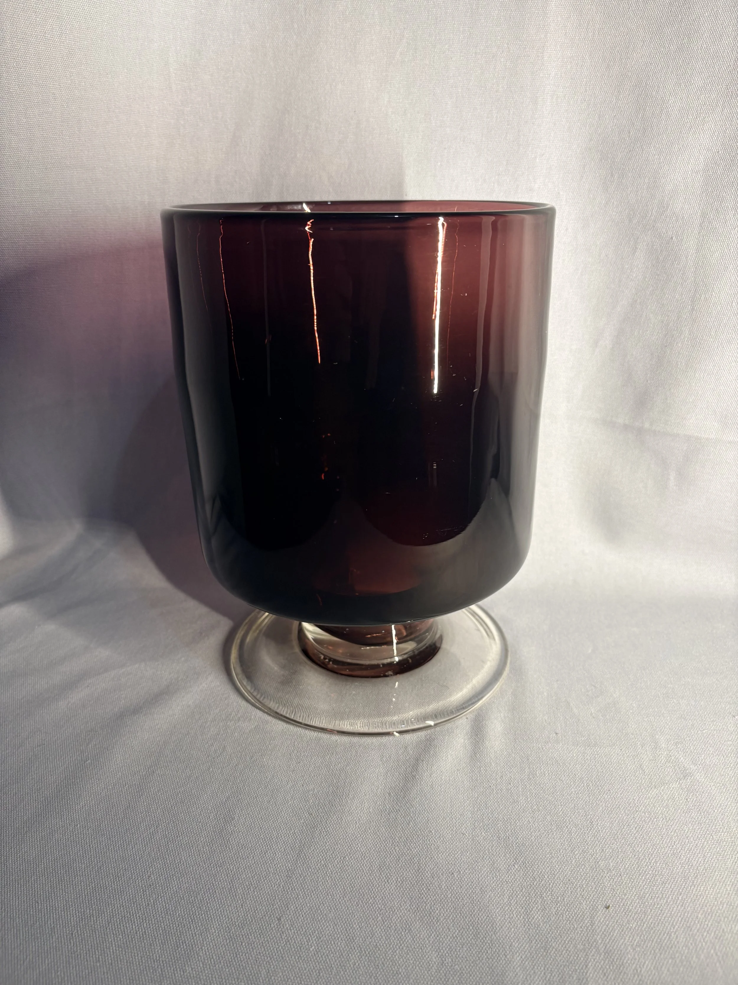 Large Amethyst/Plum Empoli Glass Vase