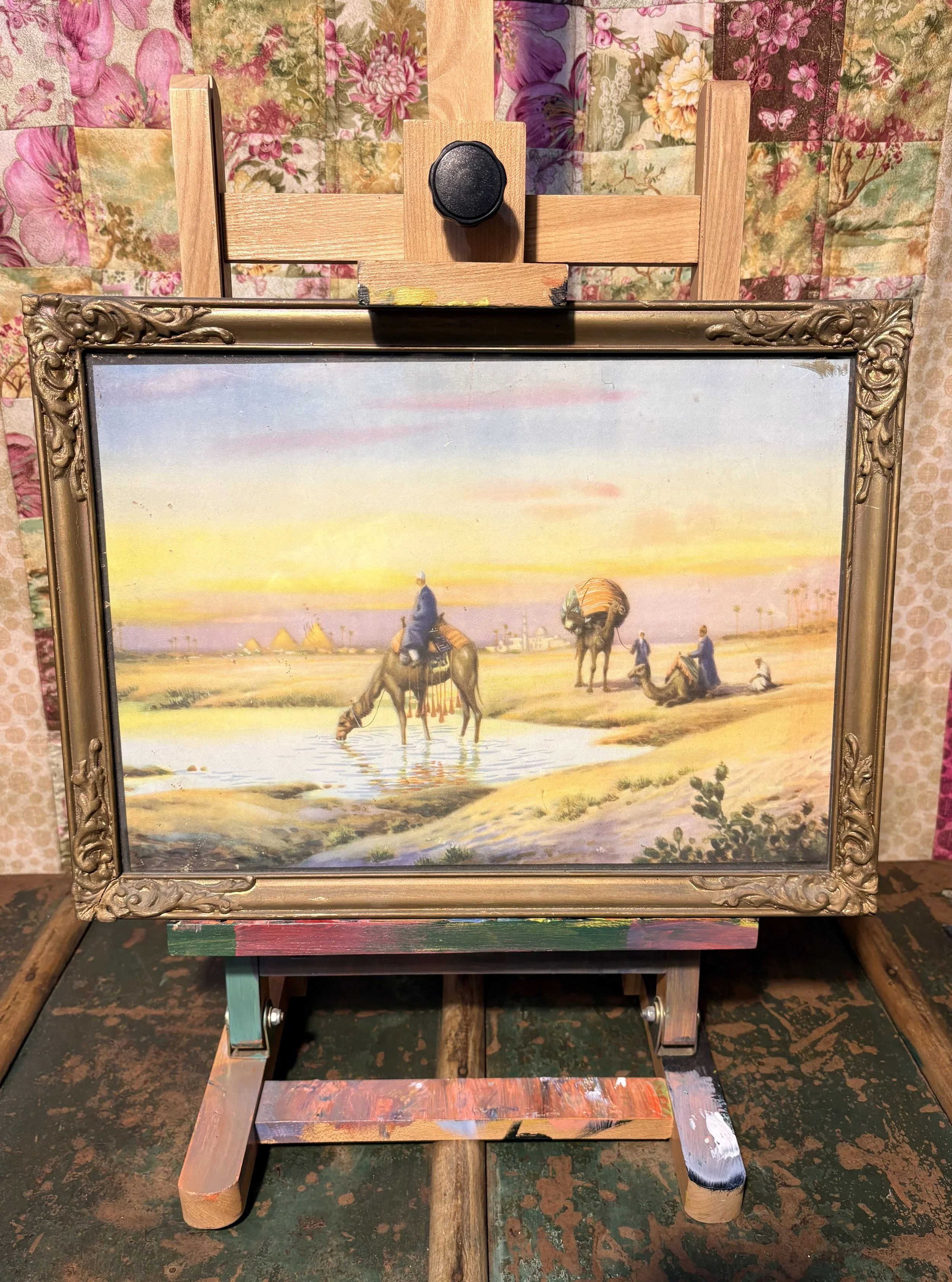 Desert Caravan at a Watering Hole