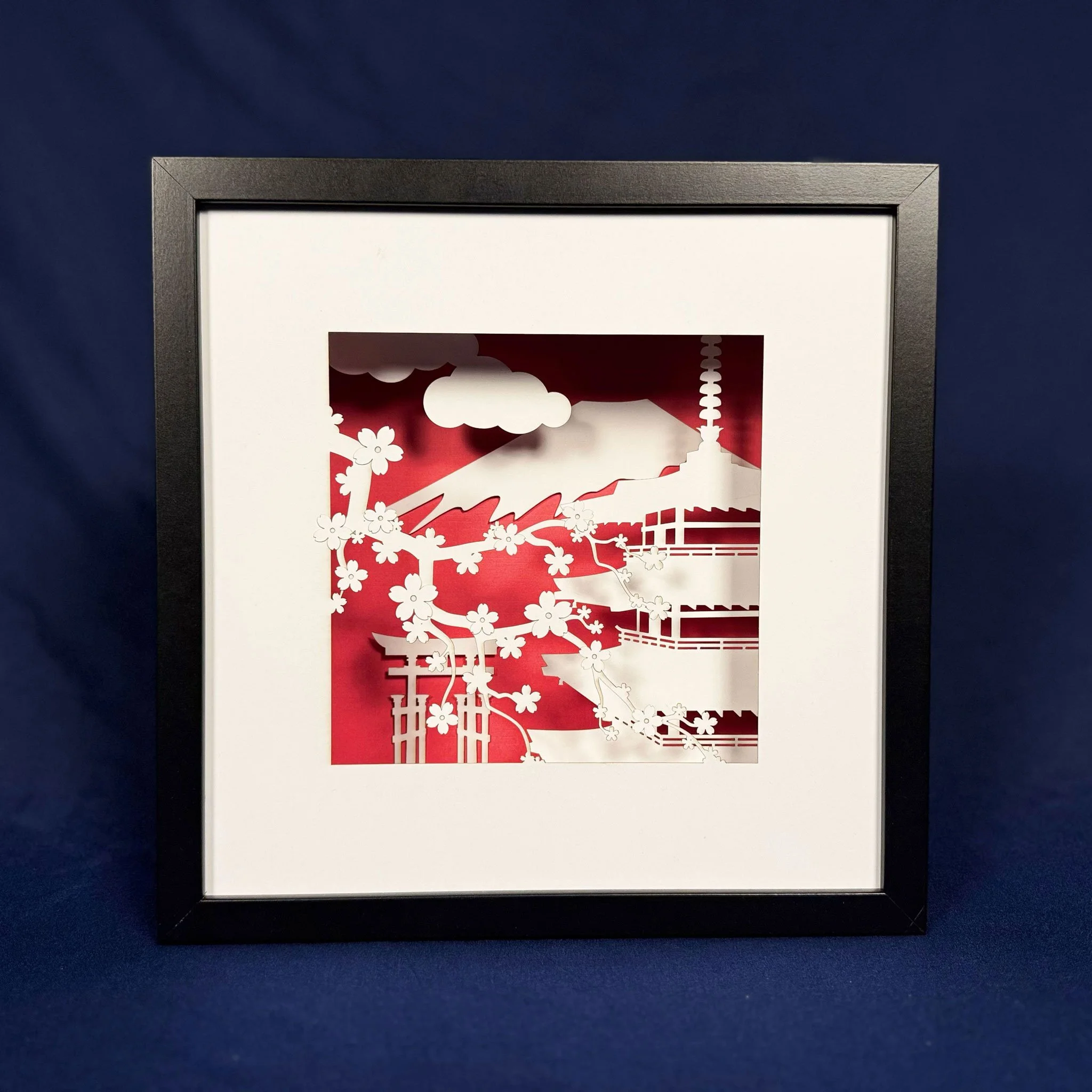 Shadowbox art - Chureito pagoda