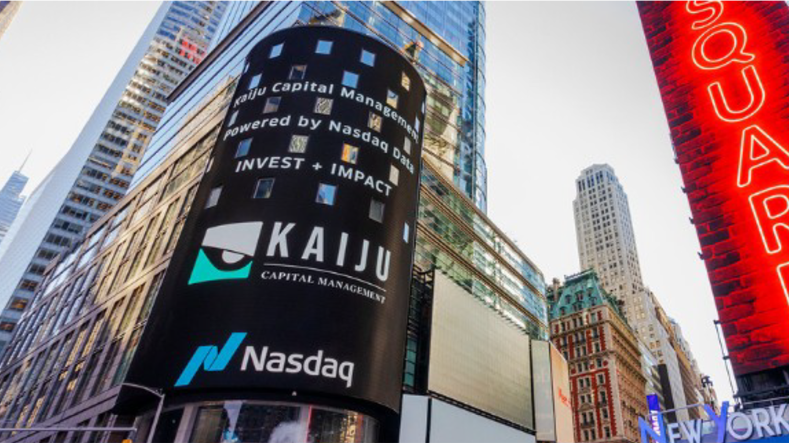 Kaiju Capital Management Times Square Nasdaq Announcement