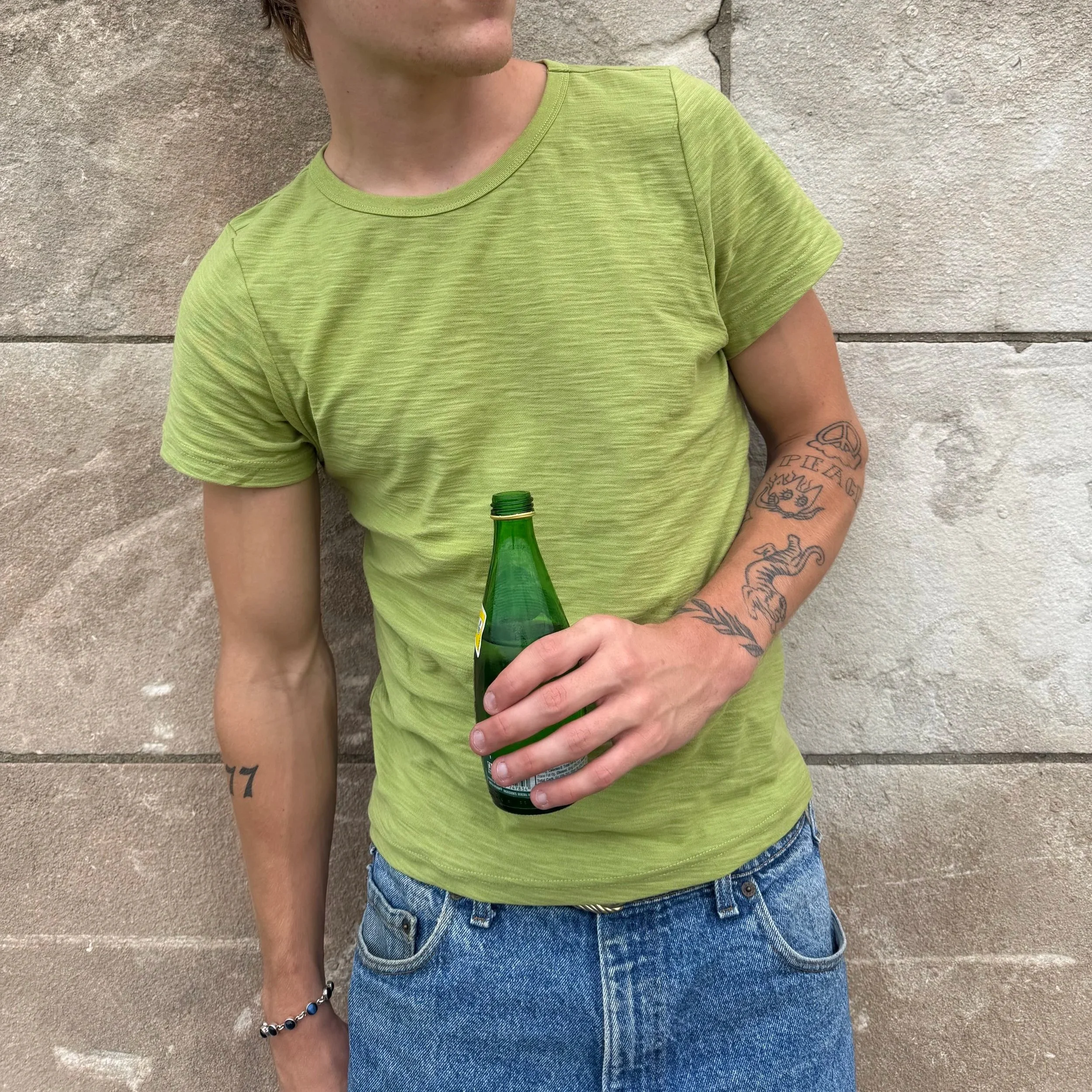 Rex Slub tee in color matcha