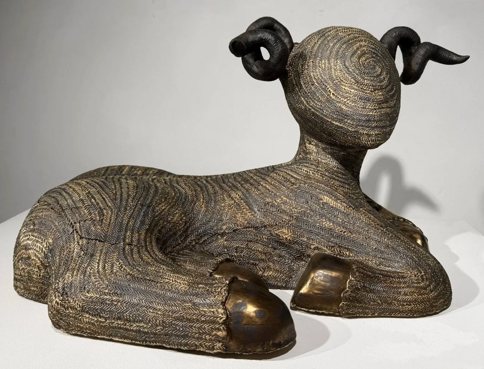 Hypnotic, Δ6 Stoneware, Black Stoneware, Cobalt Stain, Glaze, 14.5" x 26.5" x 18", 2025