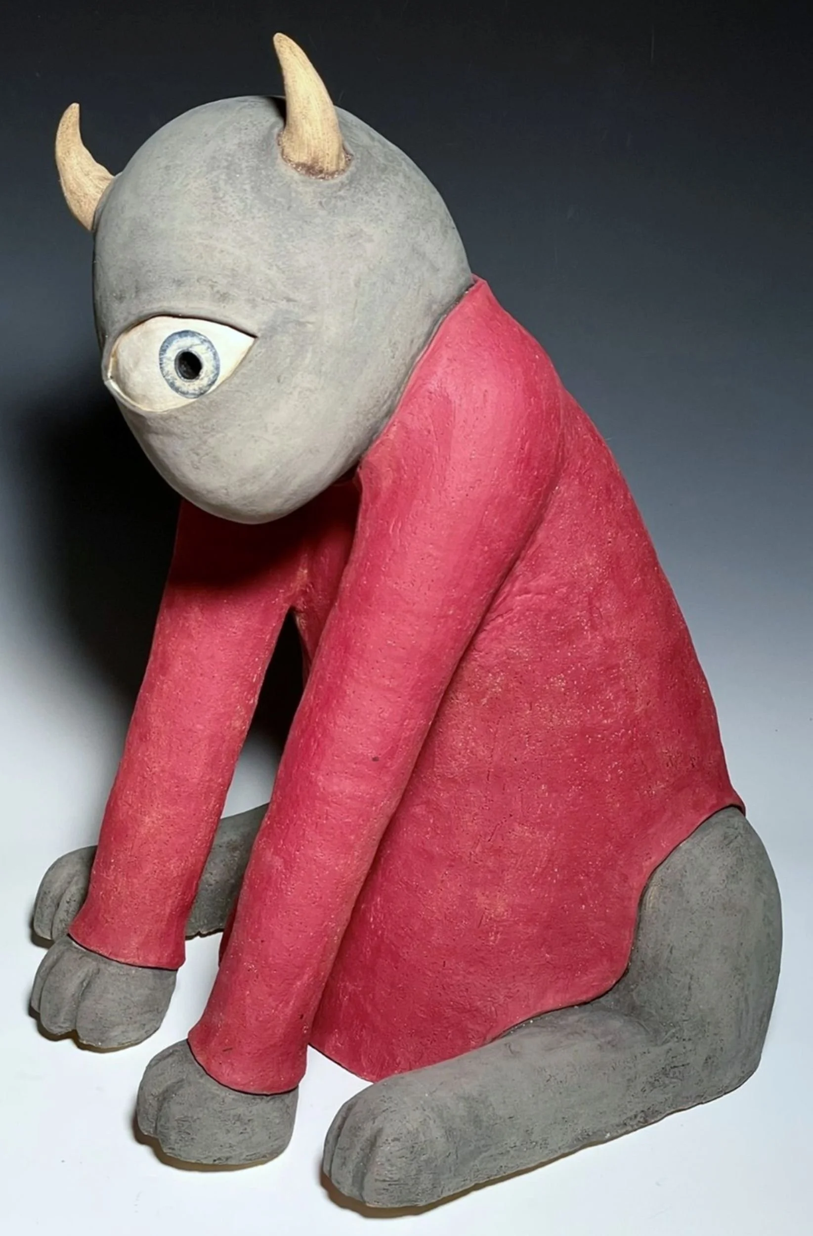 Hello, Δ6 Stoneware, Iron-Manganese Stain, Glaze, 24.75" x 17" x 17.5", 2024