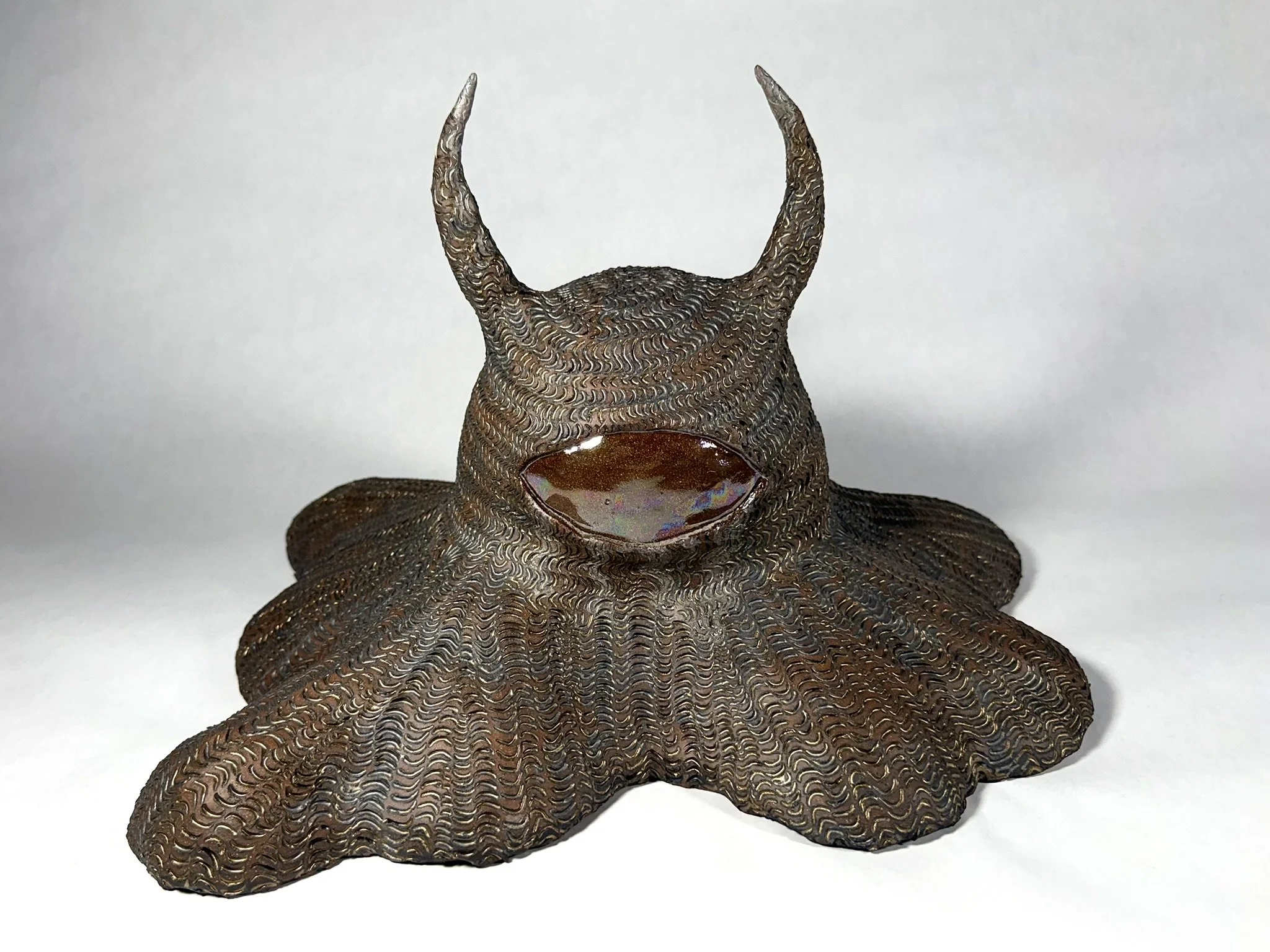 Woven, Δ6 Red Stoneware, Glaze, Luster, 11" x 17" x 12.5", 2026
