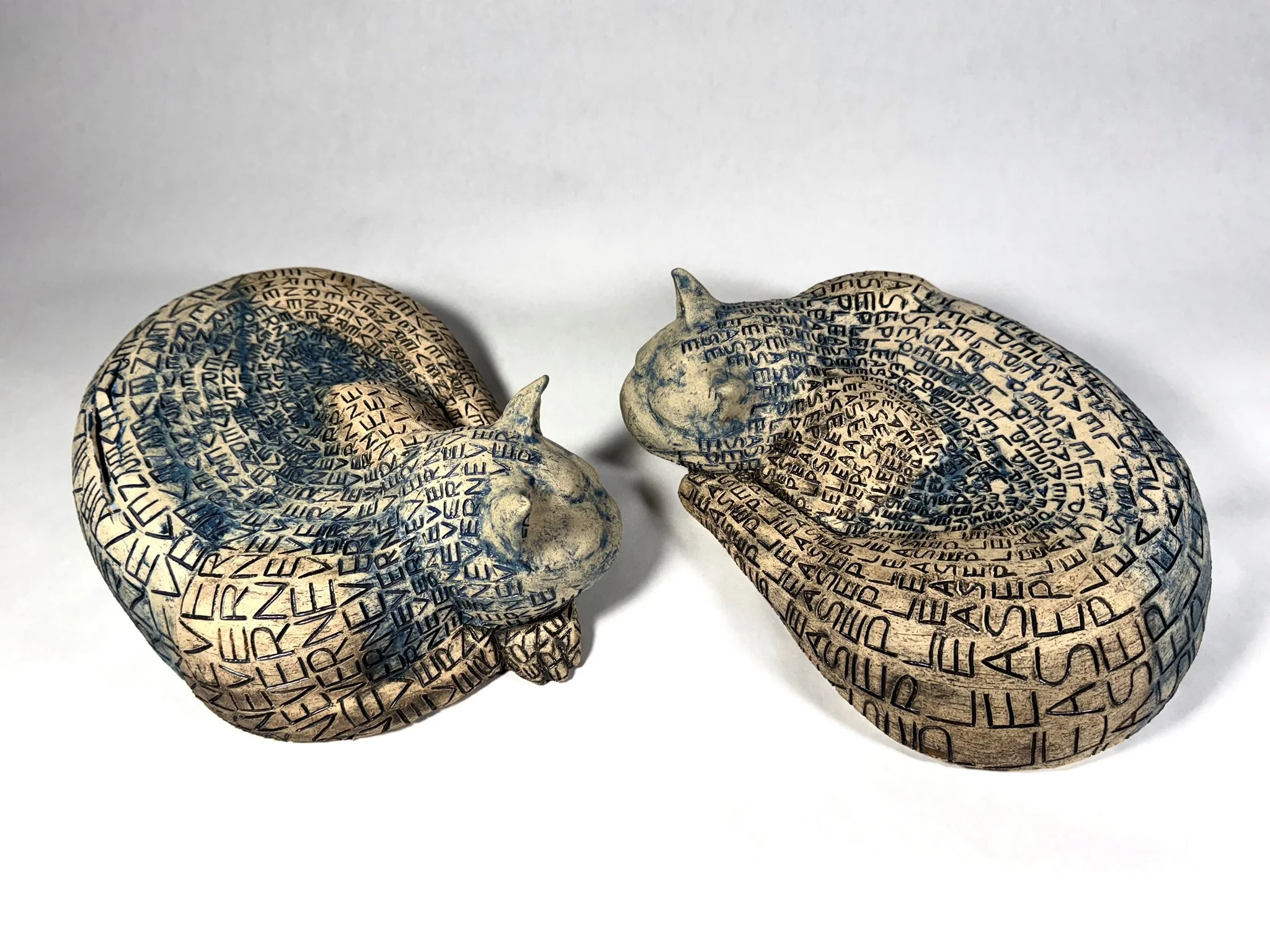Dichotomy, Δ6 Stoneware, Iron-Manganese, Cobalt, Pigment Stains, 4.5" x 21.5" x 12", 2026