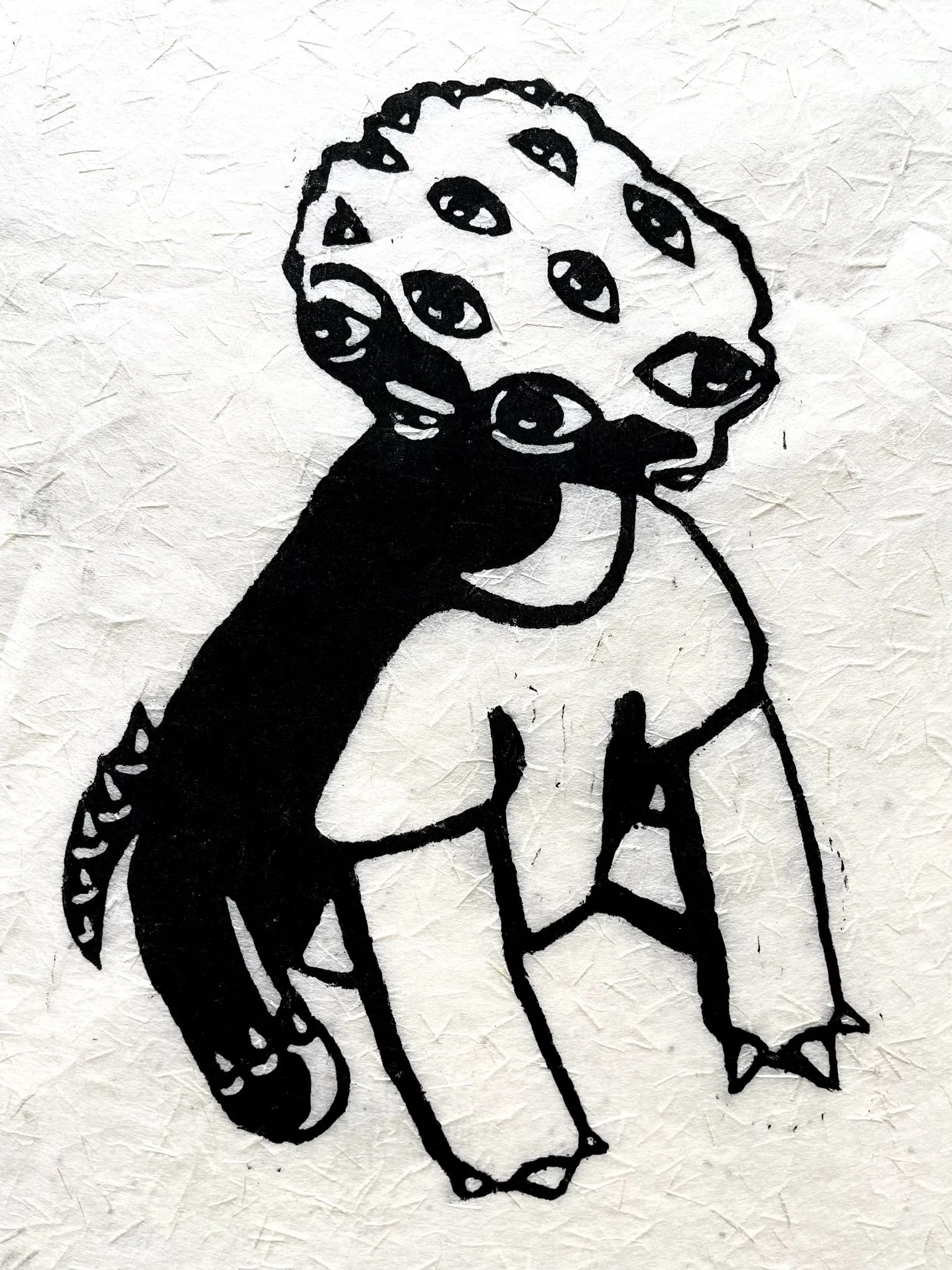 Eye See All, Woodblock, Rice Paper, 9.25" x 7", 2023