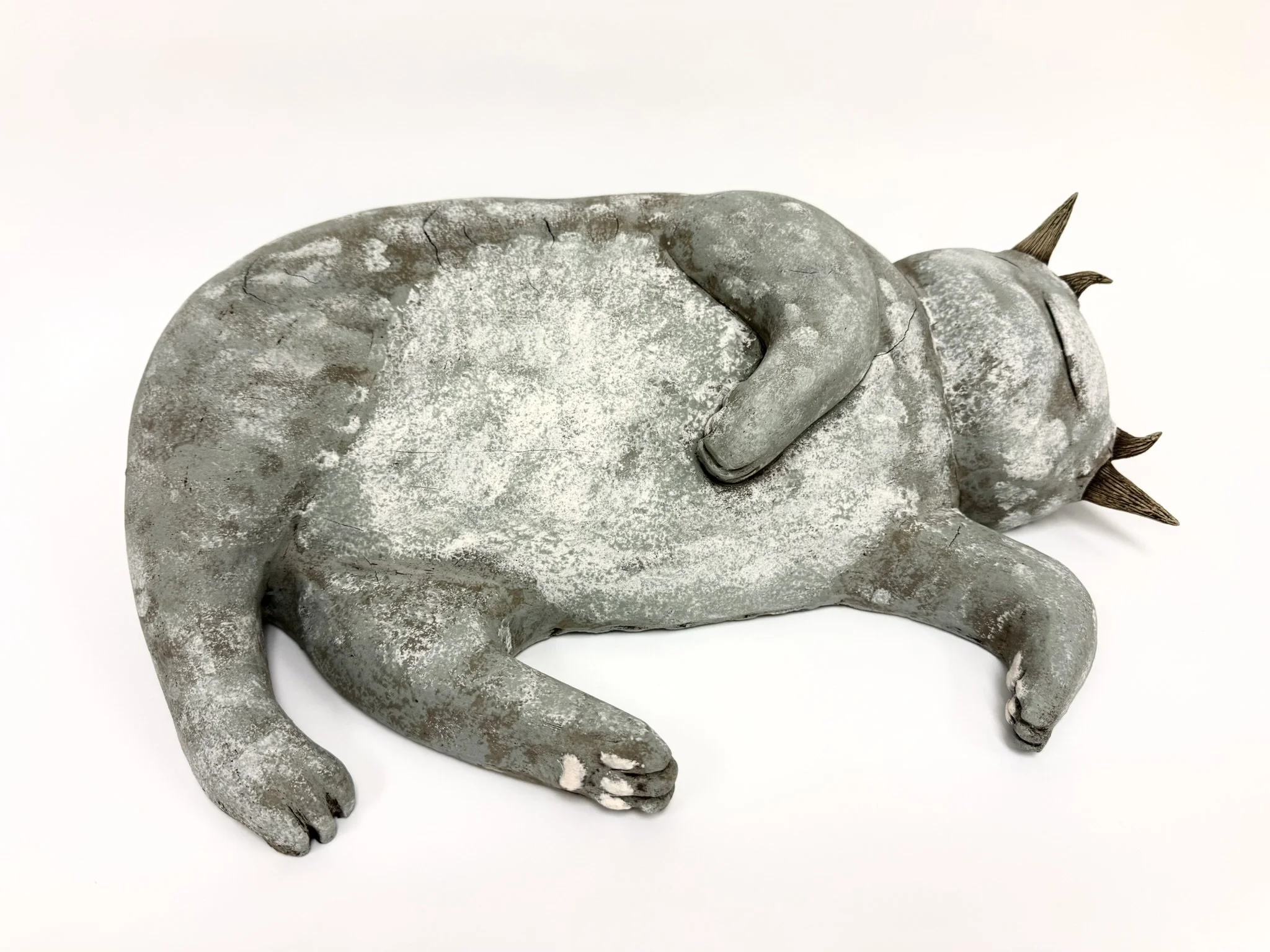 Sunbathing, Δ6 Stoneware, Iron-Manganese Stain, Glaze, 5" x 18.75" x 11.5", 2026