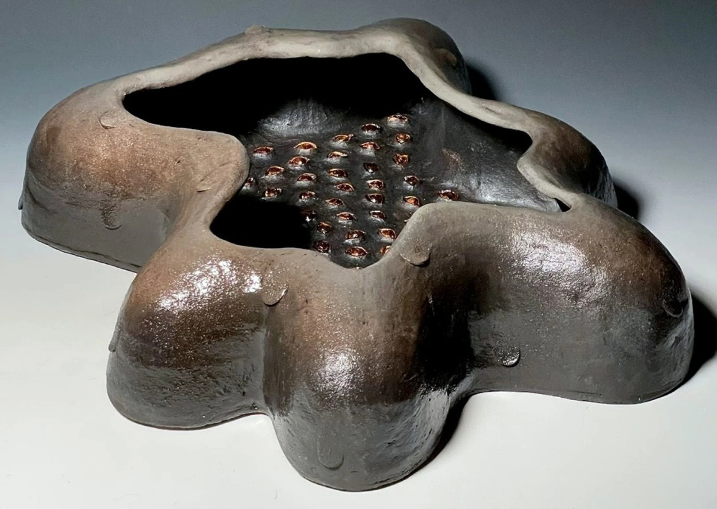 Abyss, Δ6 Stoneware, Iron-Manganese Stain, Glaze, 4.5" x 16.5" x 19.75", 2024