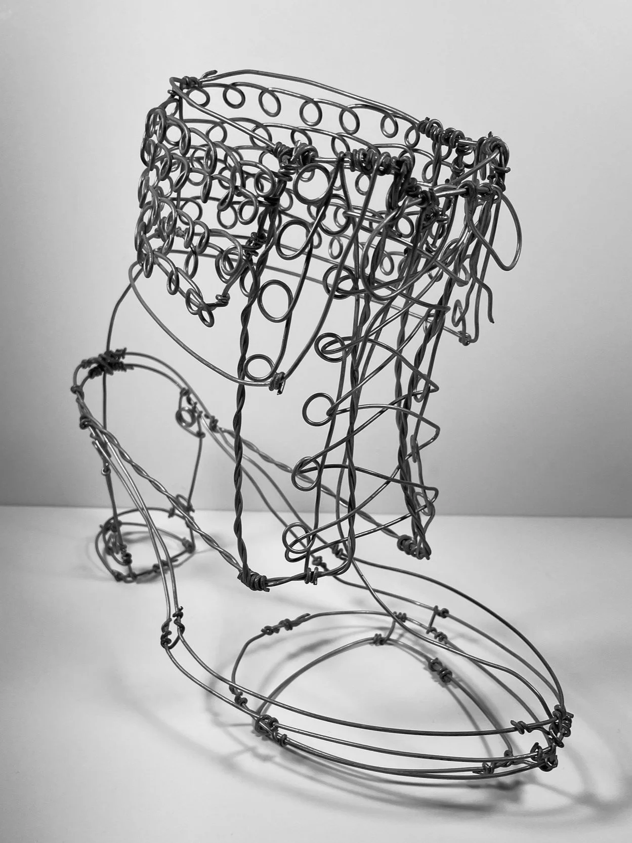Intimidating Boot, Steel Wire, 8.75" x 10.25" x 5", 2022