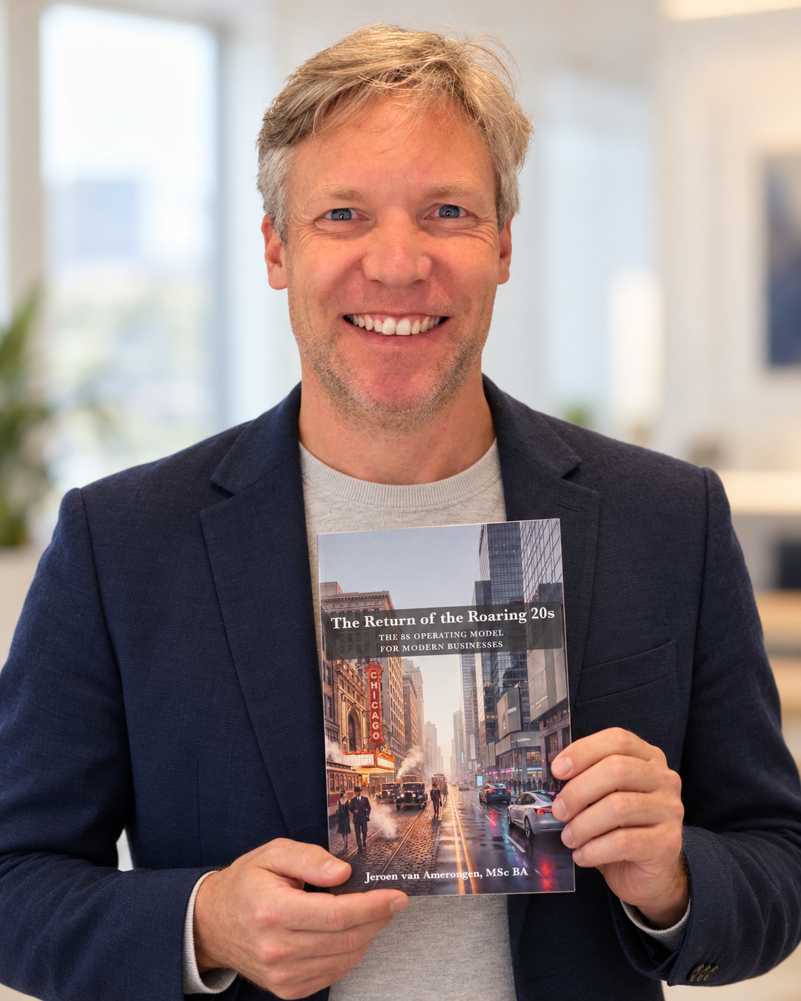 Jeroen van Amerongen holding The Return of the Roaring 20s