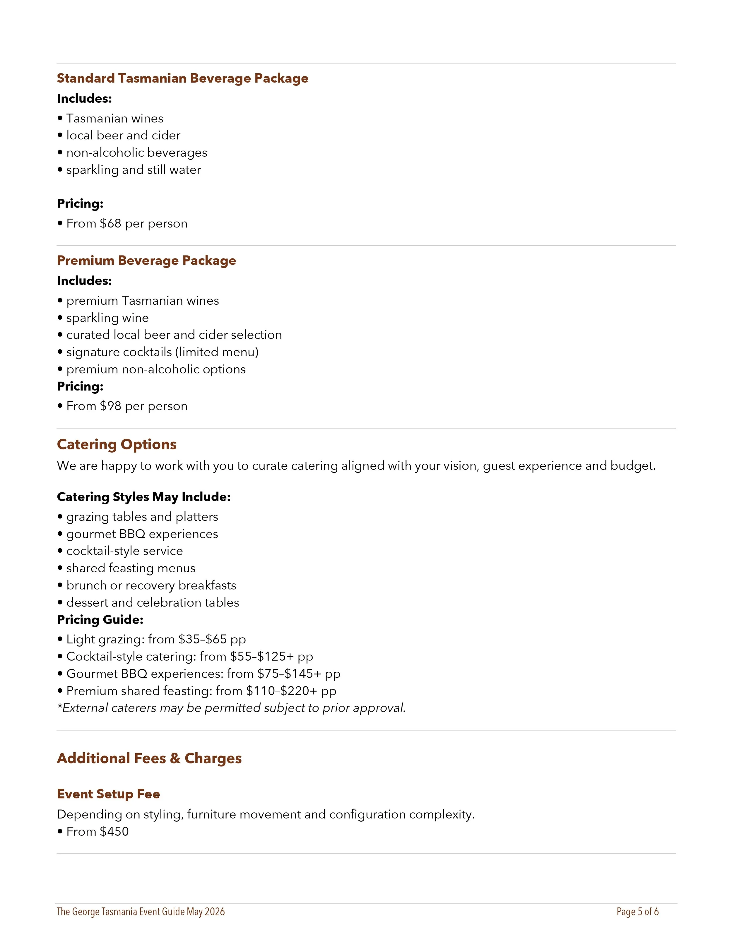 Private Event & Site Booking Guide 5
