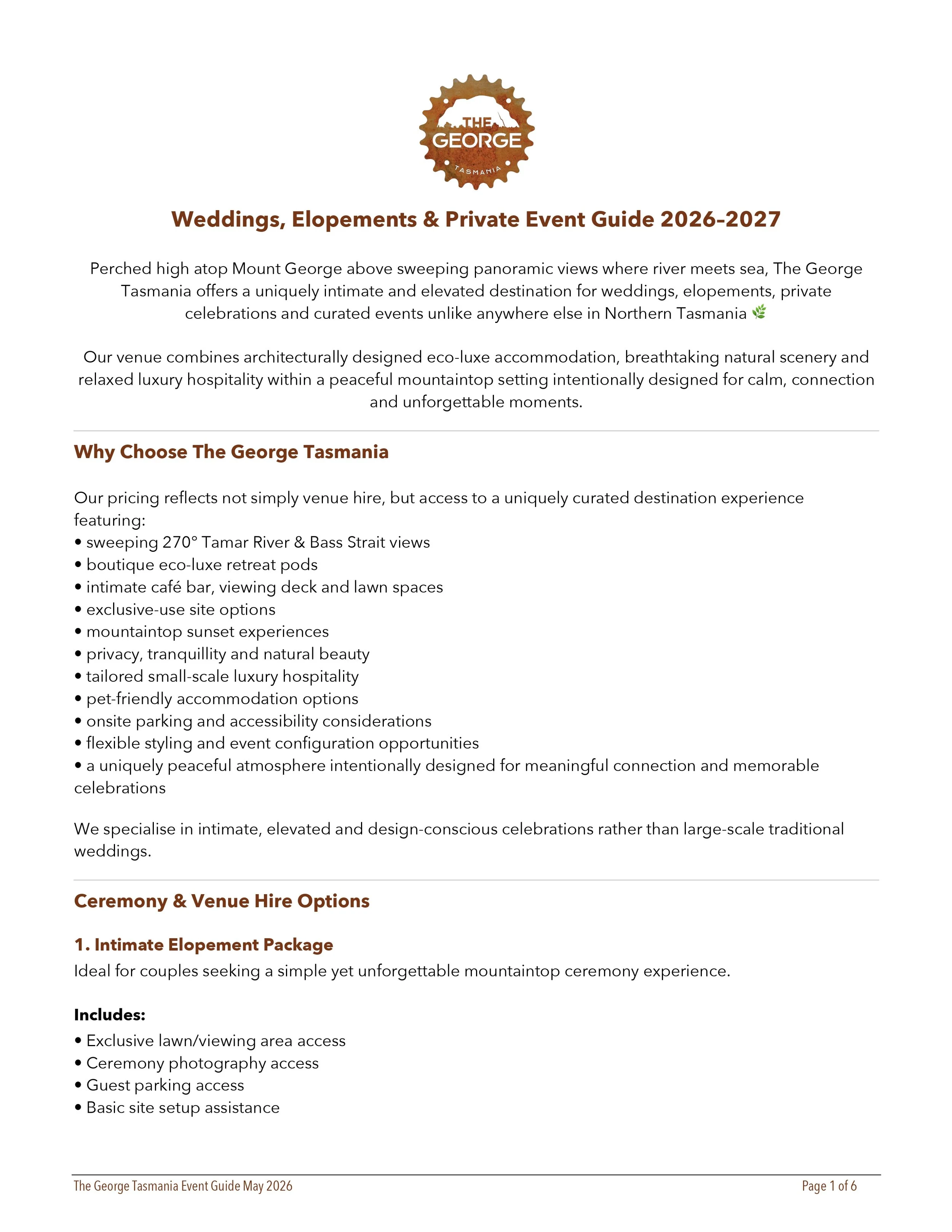 Private Event & Site Booking Guide 1