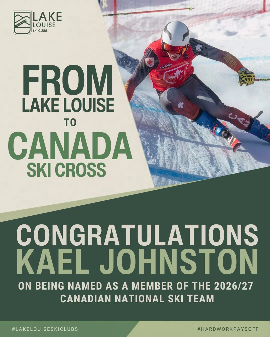 Congratulations to Kael Johnston on being named to the Canadian Alpine Ski Team's Next Gen Ski Cross Team! 🇨🇦 Your hard work, determination, and commitment have earned this incredible opportunity, and we couldn't be more proud to see a home grown L
