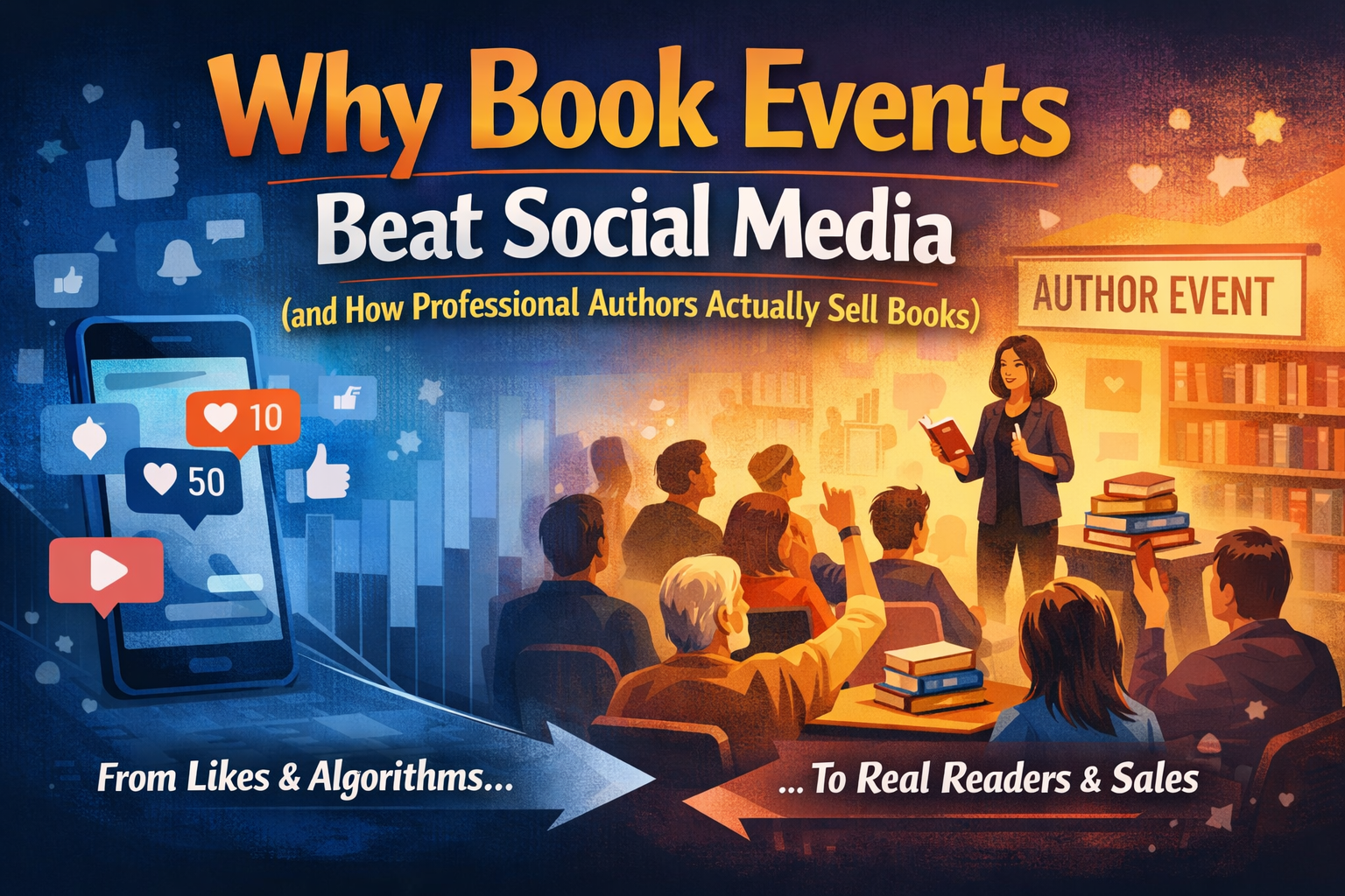 Why Book Events Beat Social Media (and How Professional Authors Actually Sell Books)