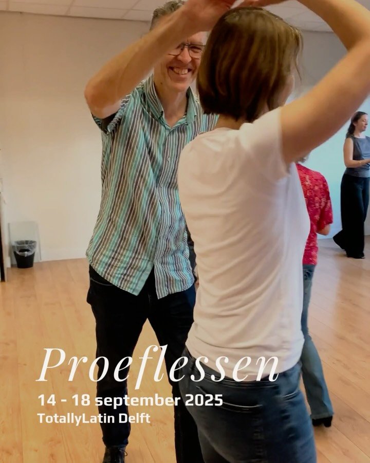 De proeflessen bij TotallyLatin Delft komen eraan! 💃🏻🕺🏻

Van 14 t/m 18 september kun je kennismaken met Salsa, Bachata, Zouk en Kizomba. Een proefles kost &euro;5 en is een mooie kans om te ontdekken welke dansstijl bij jou past.

✅ Geen danserva
