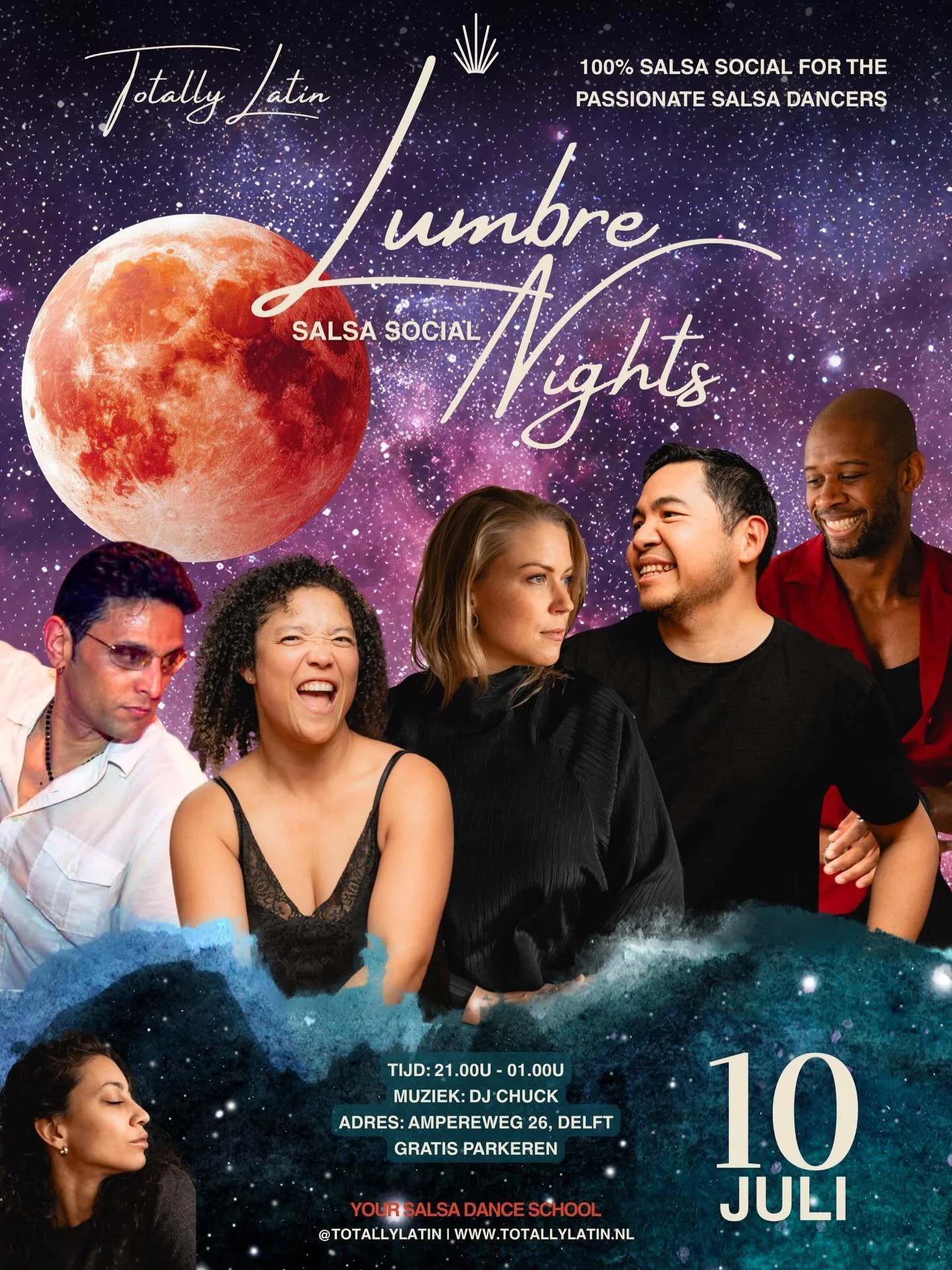 LUMBRE NIGHTS | 10 JULI ✨🌕

100% salsa. 100% vibe. 🔥

Vrijdag 10 juli zal DJ Chuck ons inspireren met de meest heerlijke salsa nummers. En jij kan weer komen genieten &hearts;️

🎟️ Early tickets t/m 1 juli, daarna reguliere prijs

🎧 DJ Chuck 
📍 