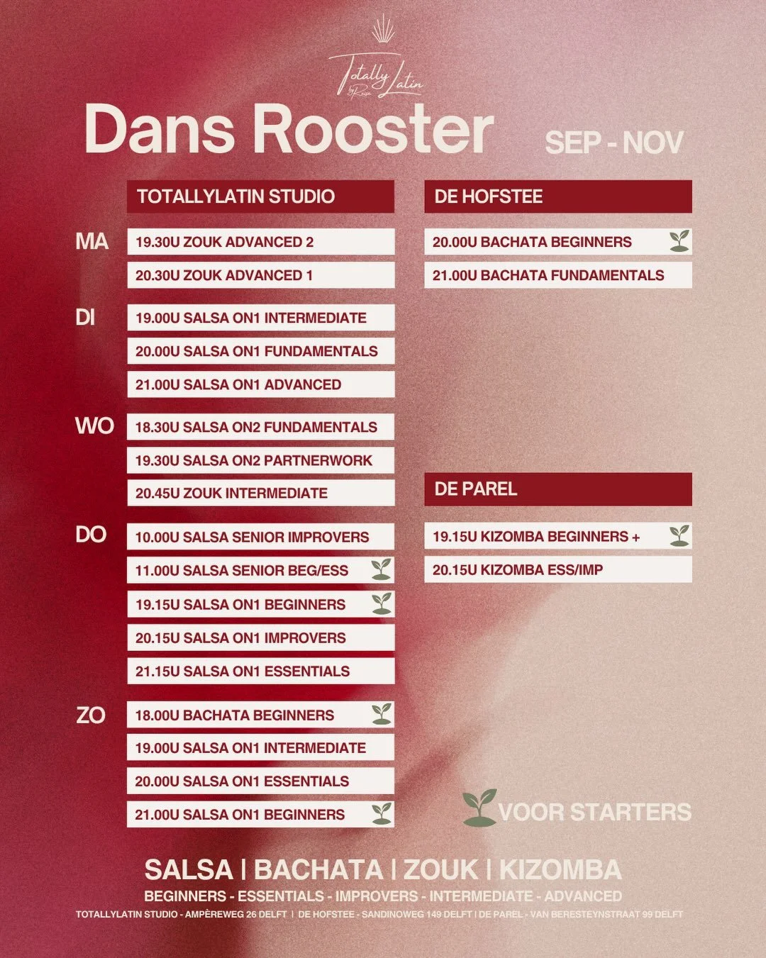 Ons nieuwe dans rooster 🌶️&hearts;️💃🏻

Megaaaaaa proud op alle cursisten. Zoveel zin om jullie verder in dans te ontwikkelen🔥

En minstens zo Super dankbaartrotsenthousiastvereerdmegablij met ons geweldige team met stuk voor stuk INSPIRERENDE dan
