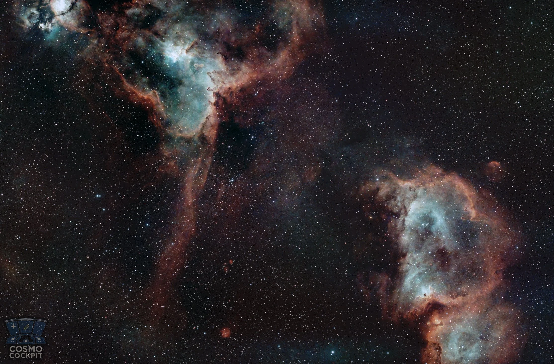Heart and Soul Nebulae: A Cosmic Pair near Cassiopeia