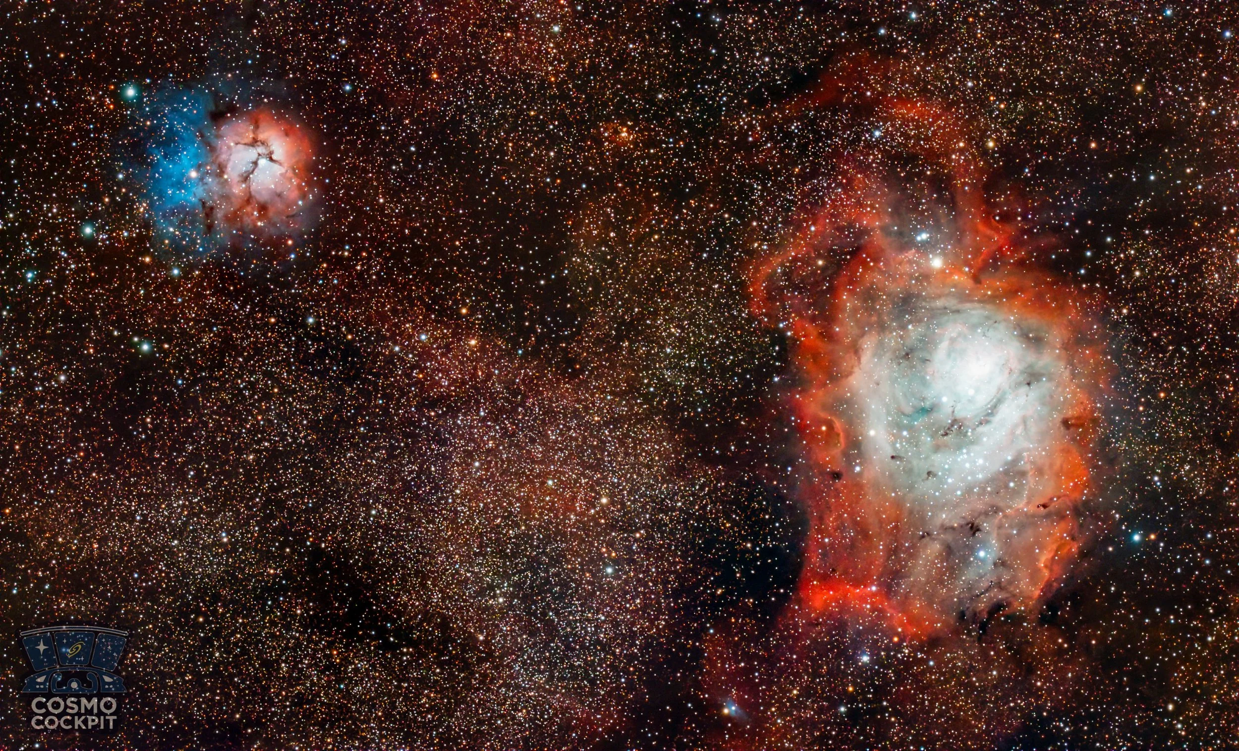 Lagoon and Trifid Nebulae: The Summer Showpieces of Sagittarius