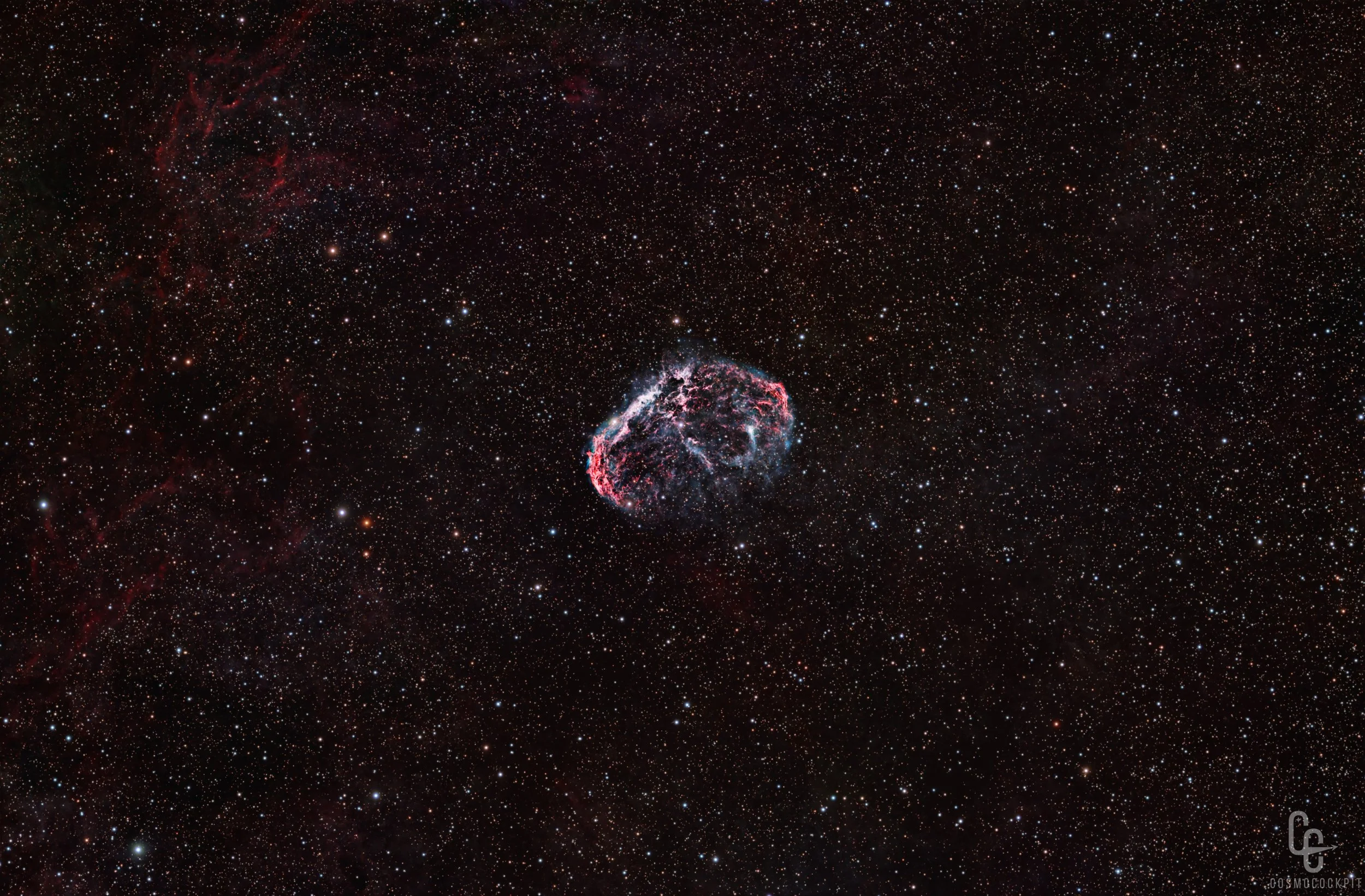 Crescent Nebula (NGC 6888): A Stellar Wind Bubble in Cygnus