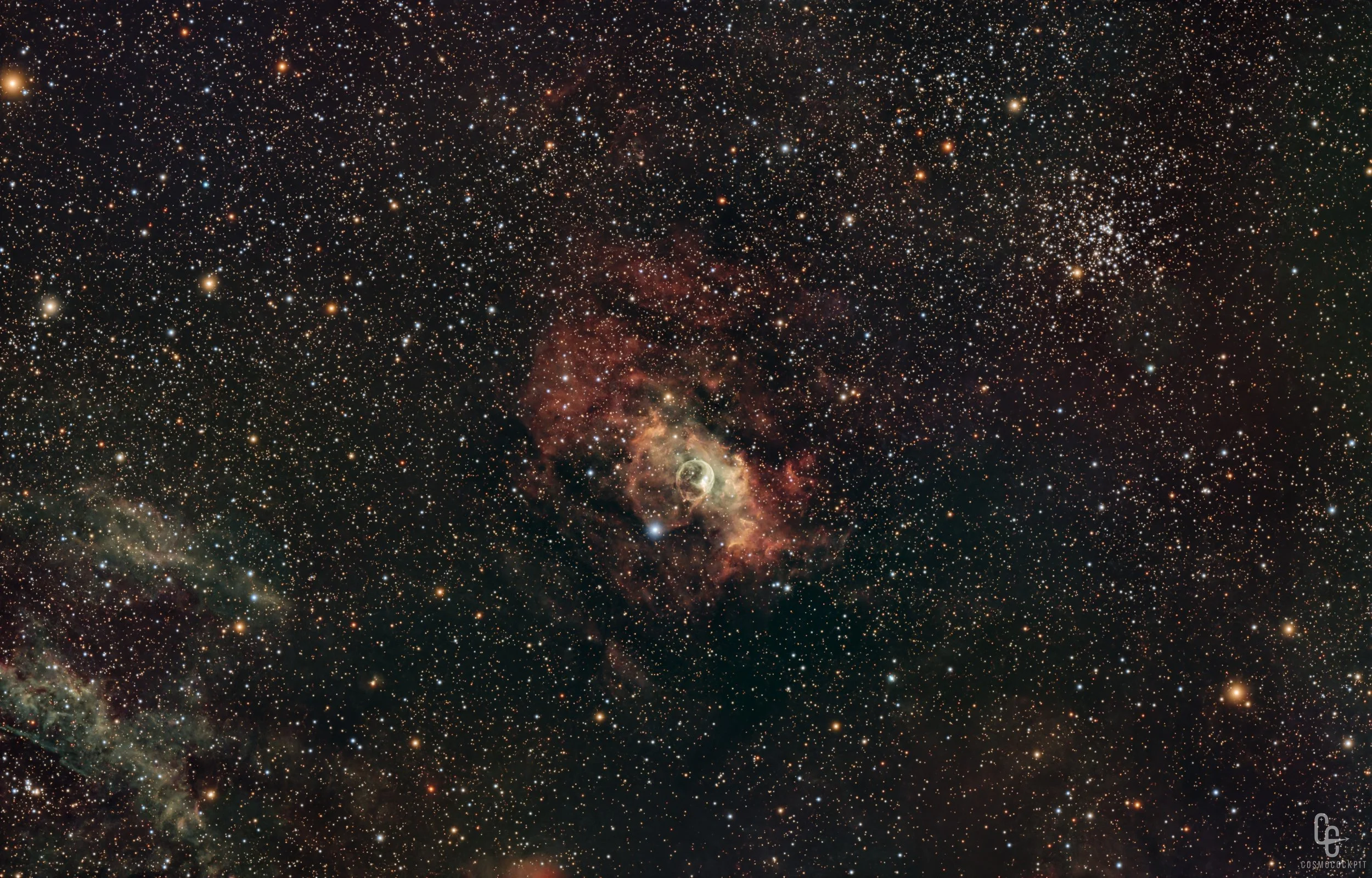 Bubble Nebula (NGC 7635): A Stellar Wind Shell in Cassiopeia