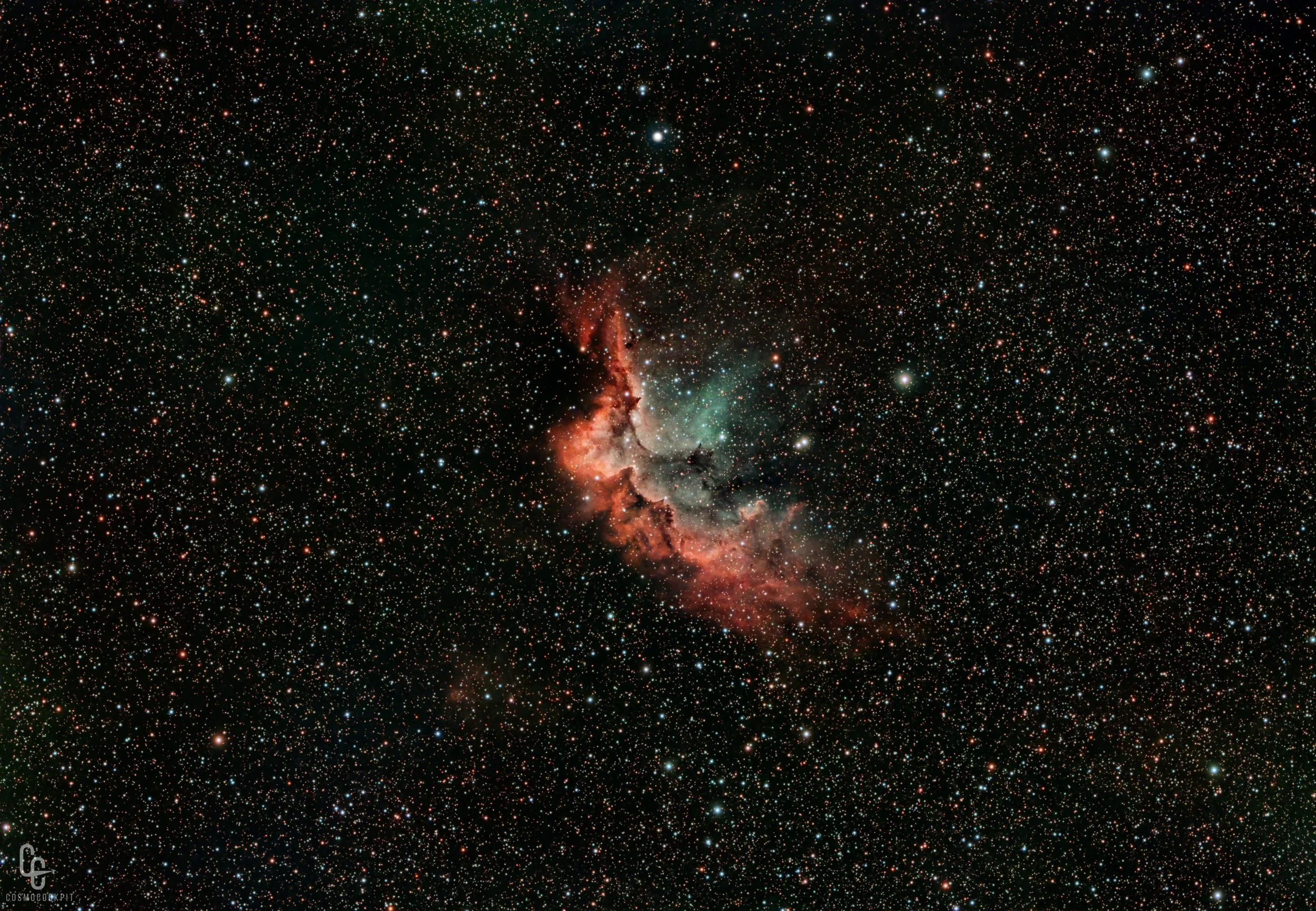 Wizard Nebula (NGC 7380): A Stellar Nursery Casting Its Spell in Cepheus