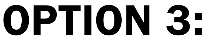 Text that reads 'OPTION 3:' on a white background.