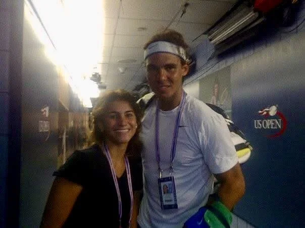 Rafael Nadal with Ana, 2012.
