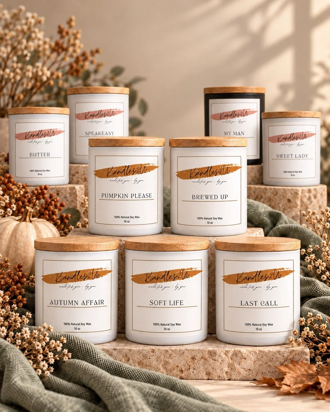 Kandles2u Fall Candle Collection
