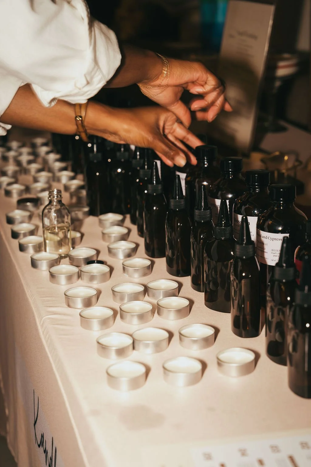 Kandles2u Candle Making Workshop Fragrance Oil Selections.