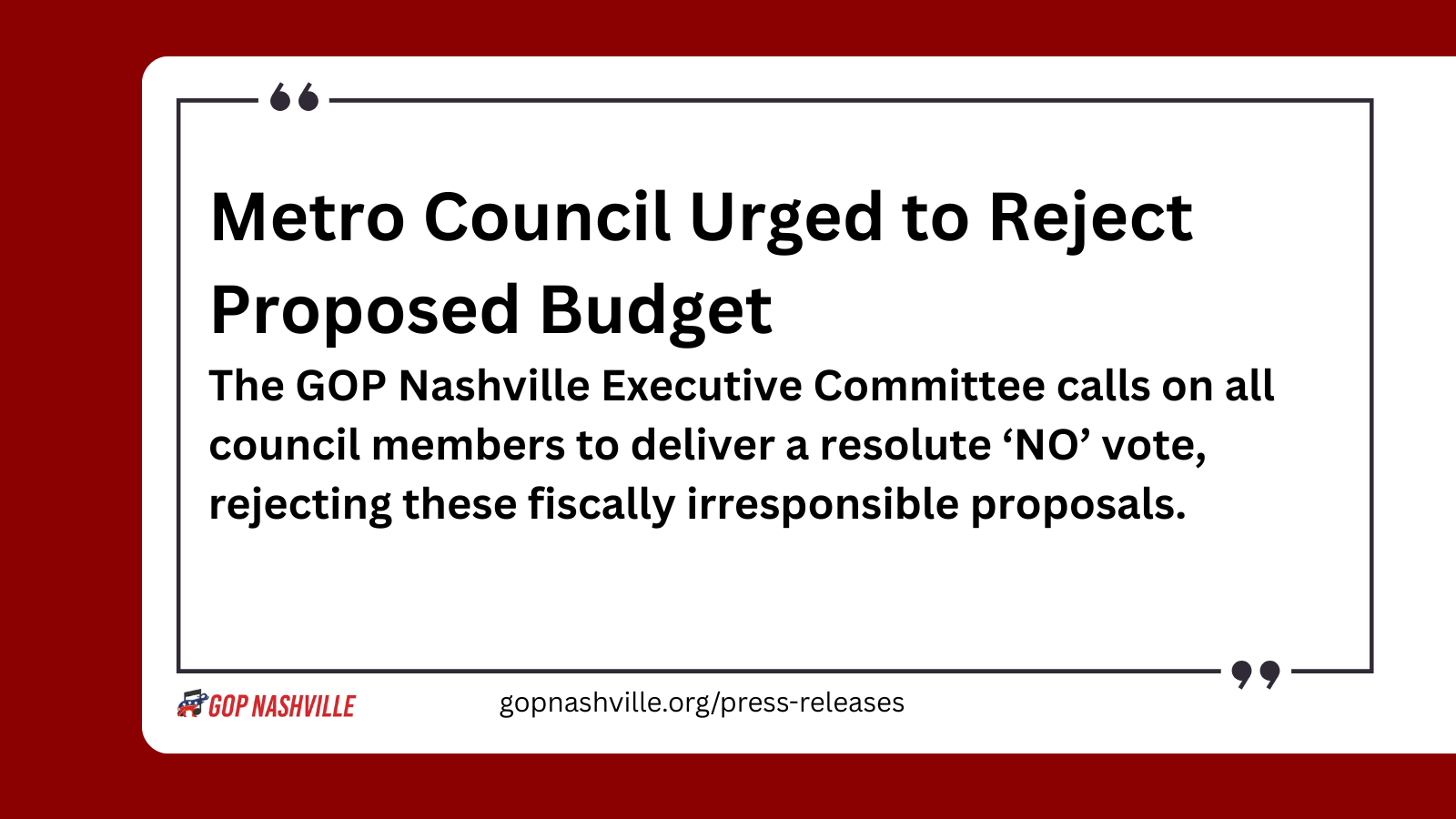 Metro Council Urged to Reject Proposed Budget